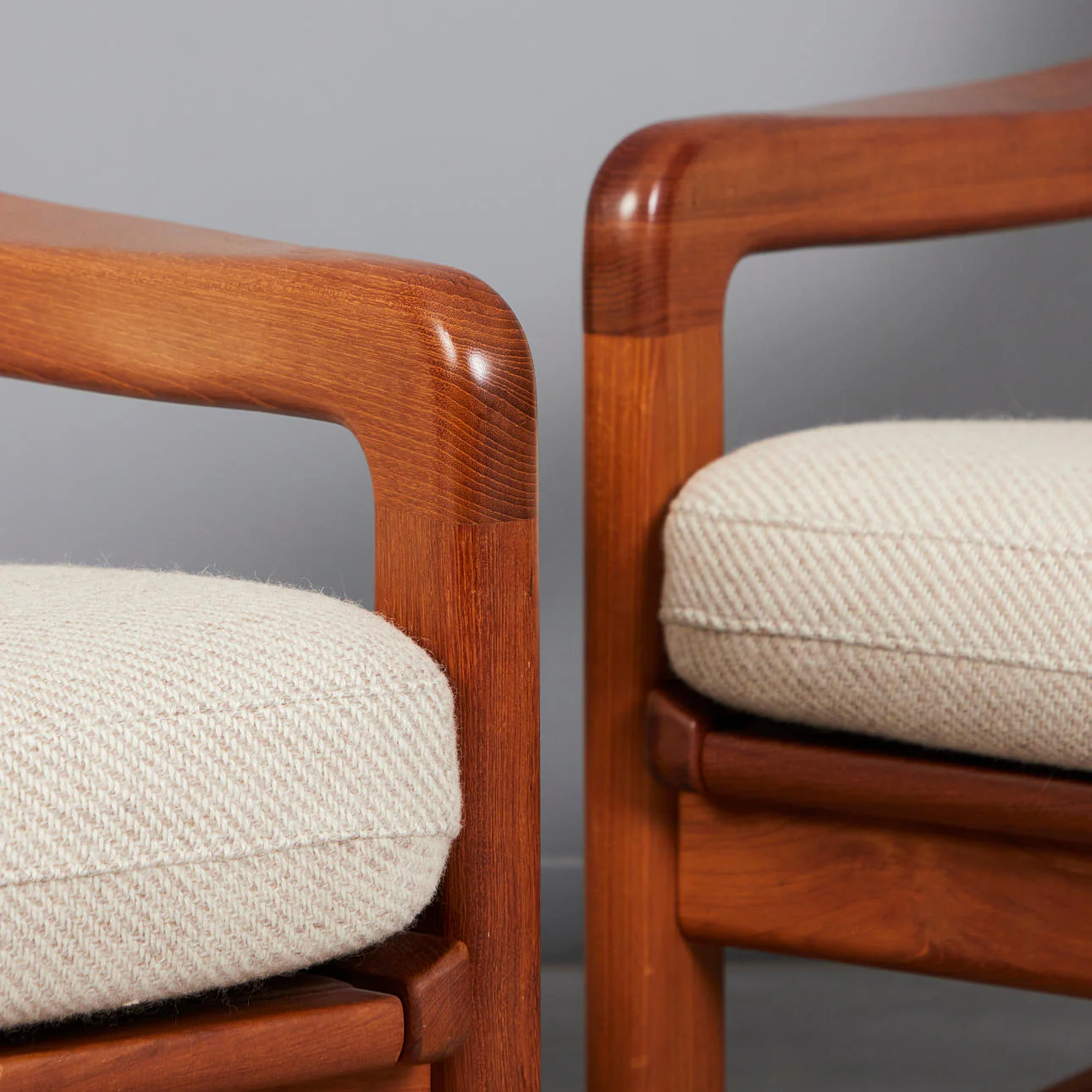 Danish Modern Set of 2 Mid-Century Lustrup' Teak Armchair from Holstebro - Image 3