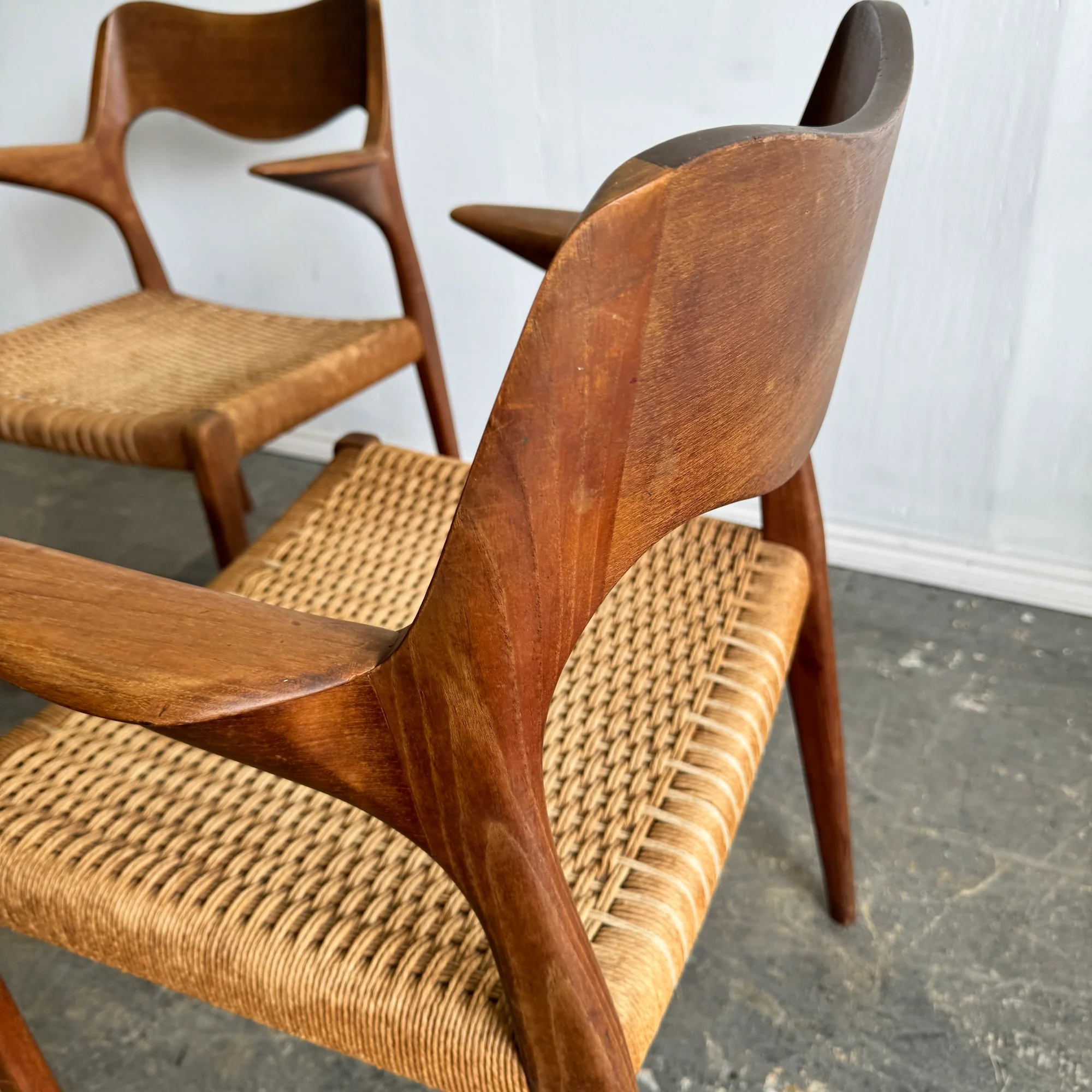 Danish Modern Set of 2 Moller Model 71 Armchairs - Image 4