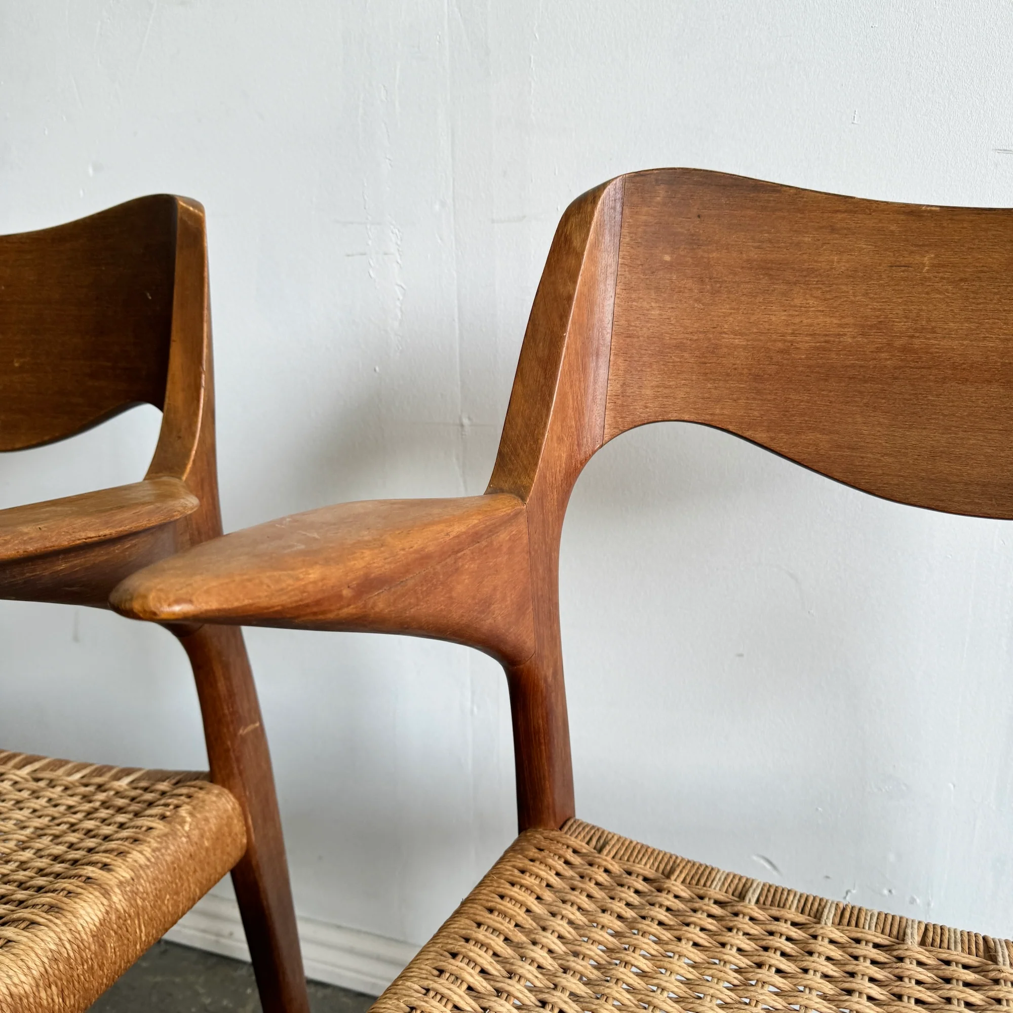Danish Modern Set of 2 Moller Model 71 Armchairs - Image 7