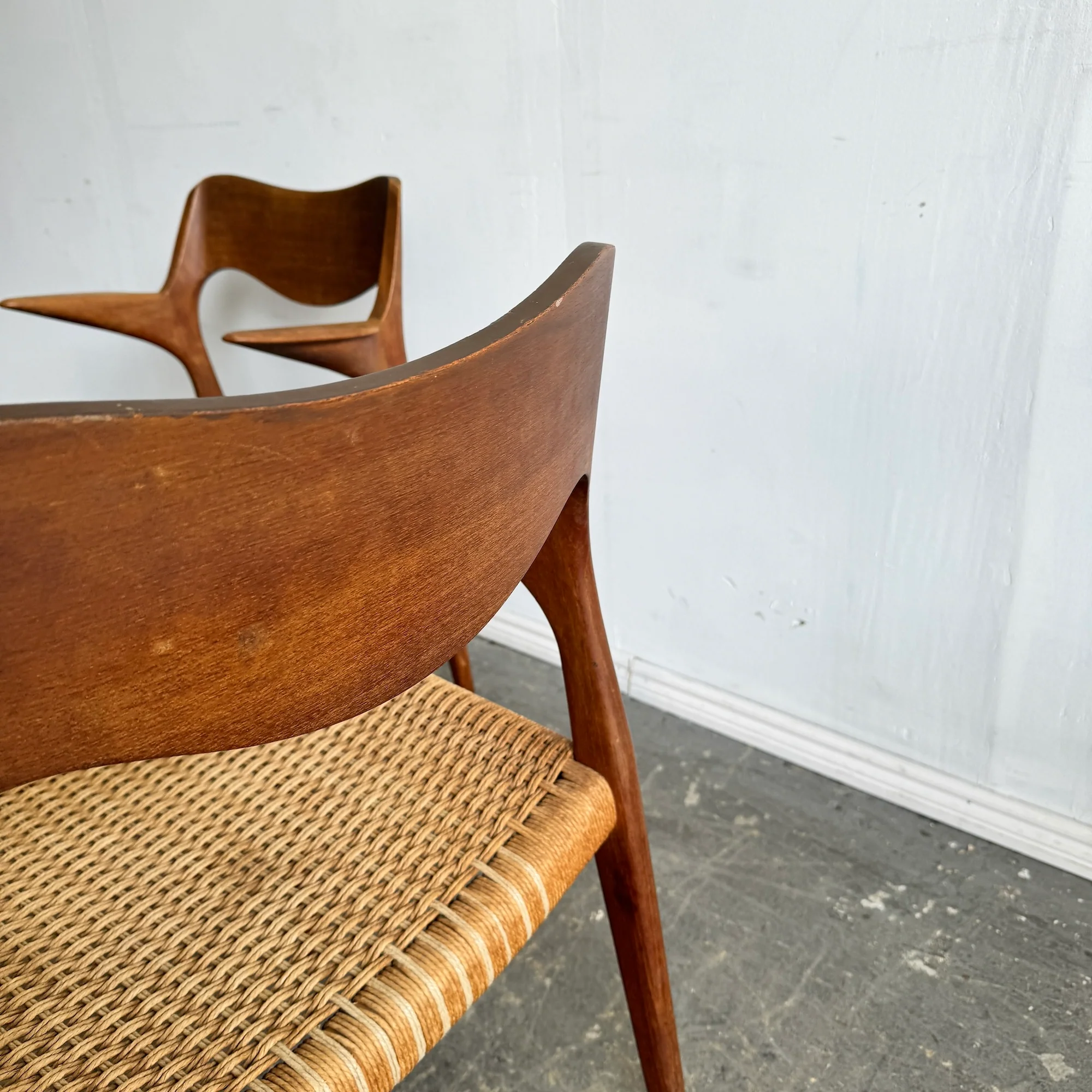 Danish Modern Set of 2 Moller Model 71 Armchairs - Image 9