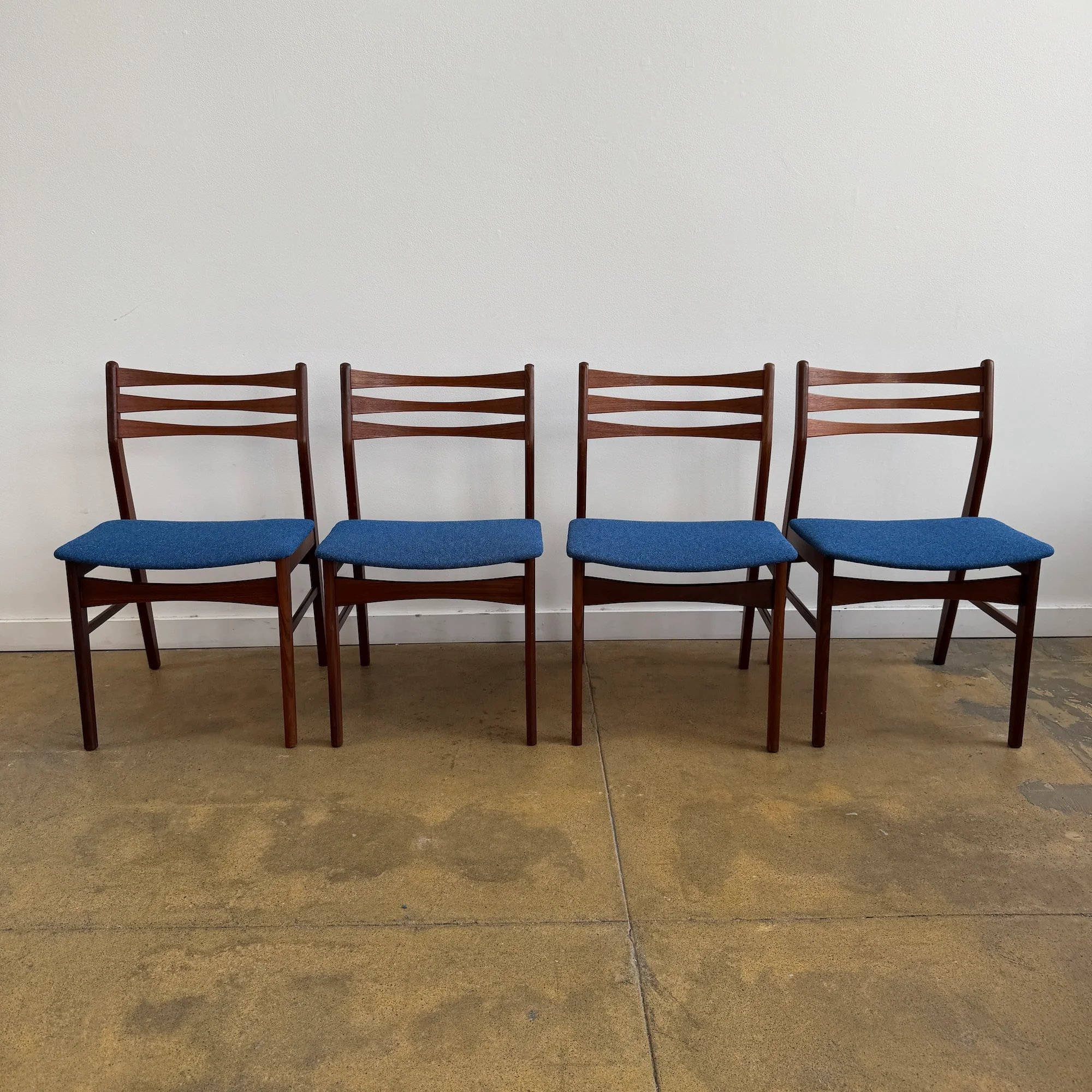 Danish Modern Set of 4 Dining Chairs by Skovby (New Upholstery)