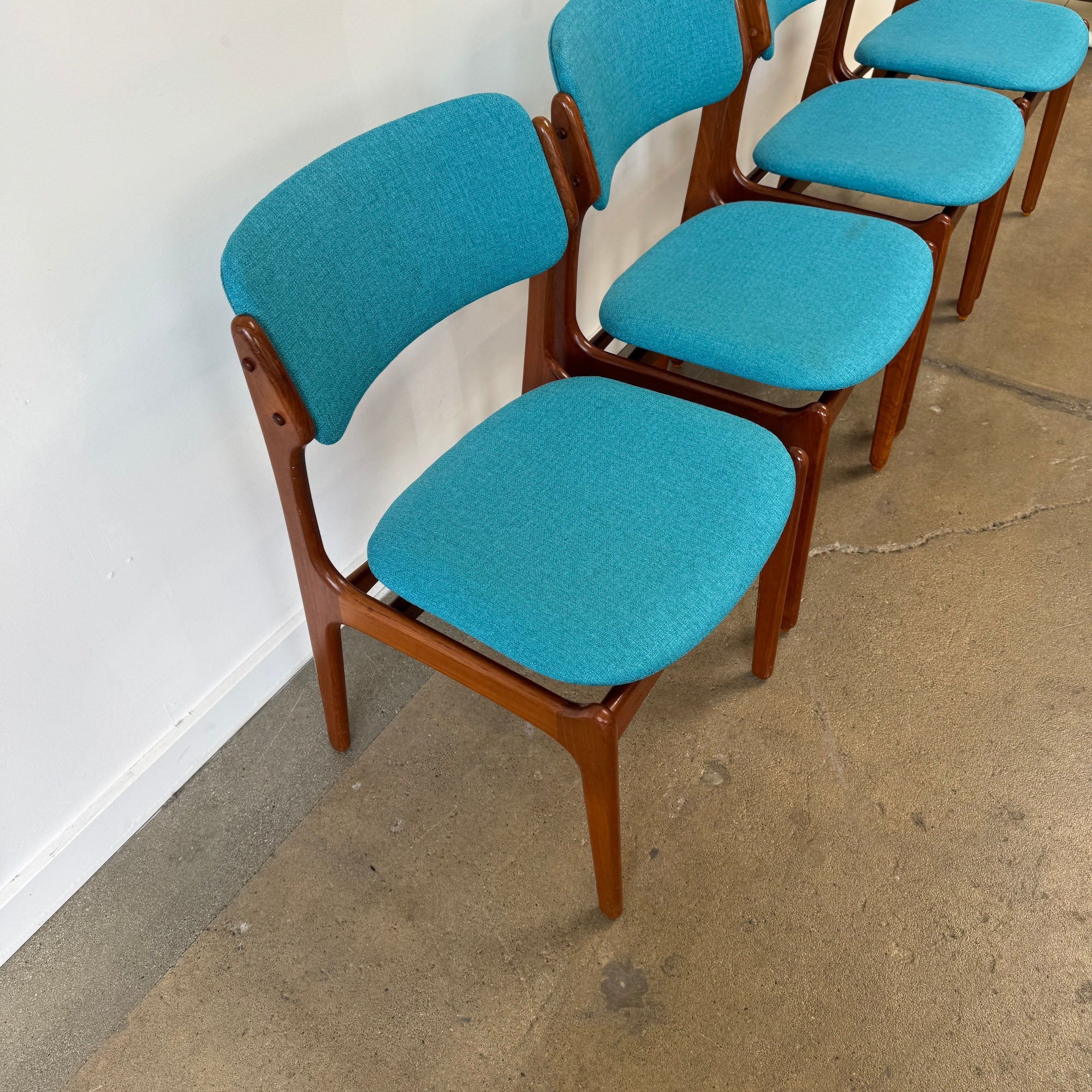 Danish Modern set of 4 Erik Buch Model 49 Teak Dining chairs - Image 5