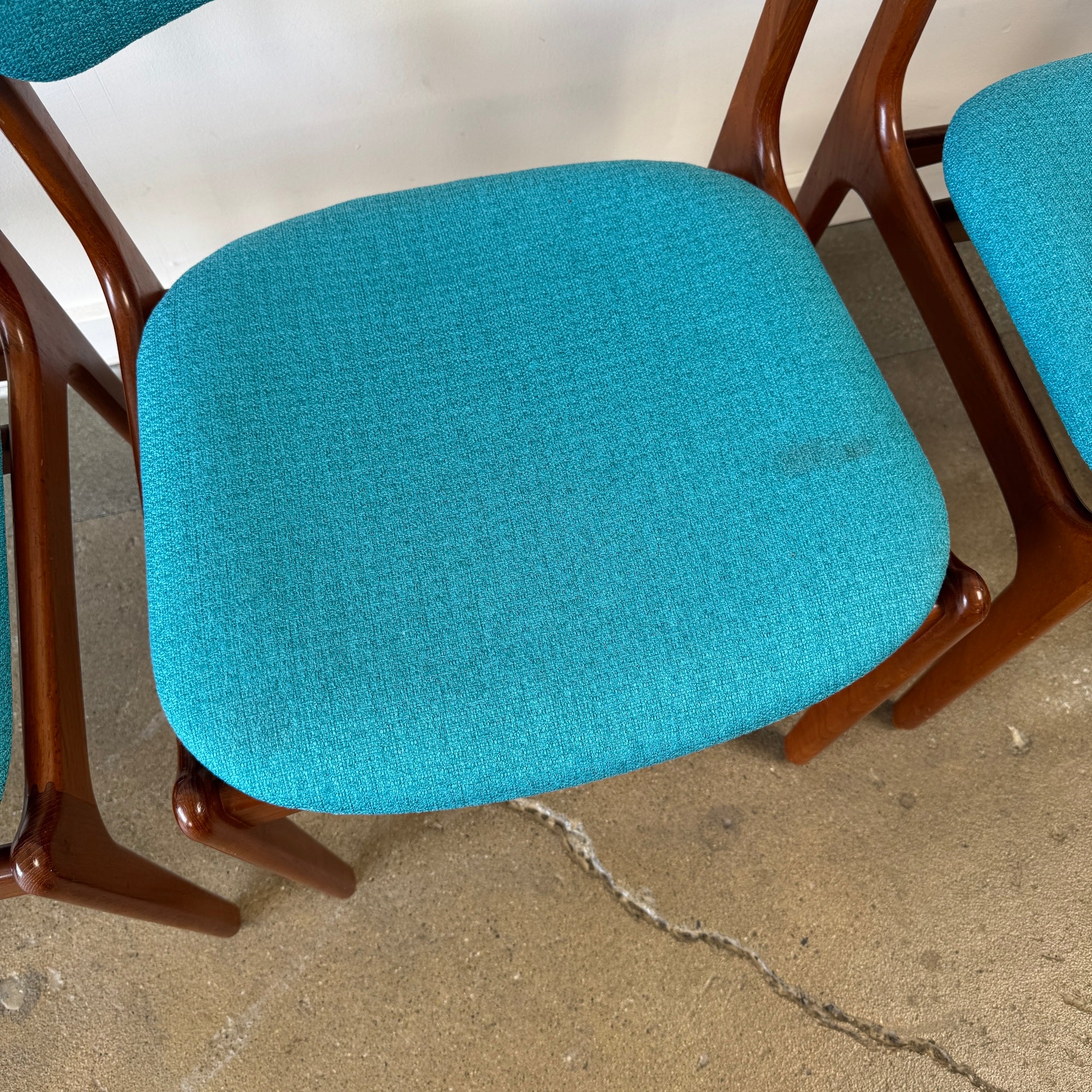 Danish Modern set of 4 Erik Buch Model 49 Teak Dining chairs - Image 8