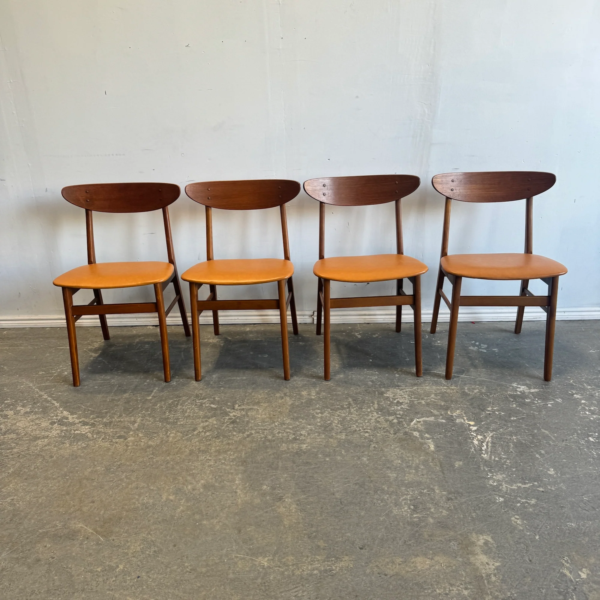 Danish Modern Set of 4 Farstrup Model 210 Dining chairs