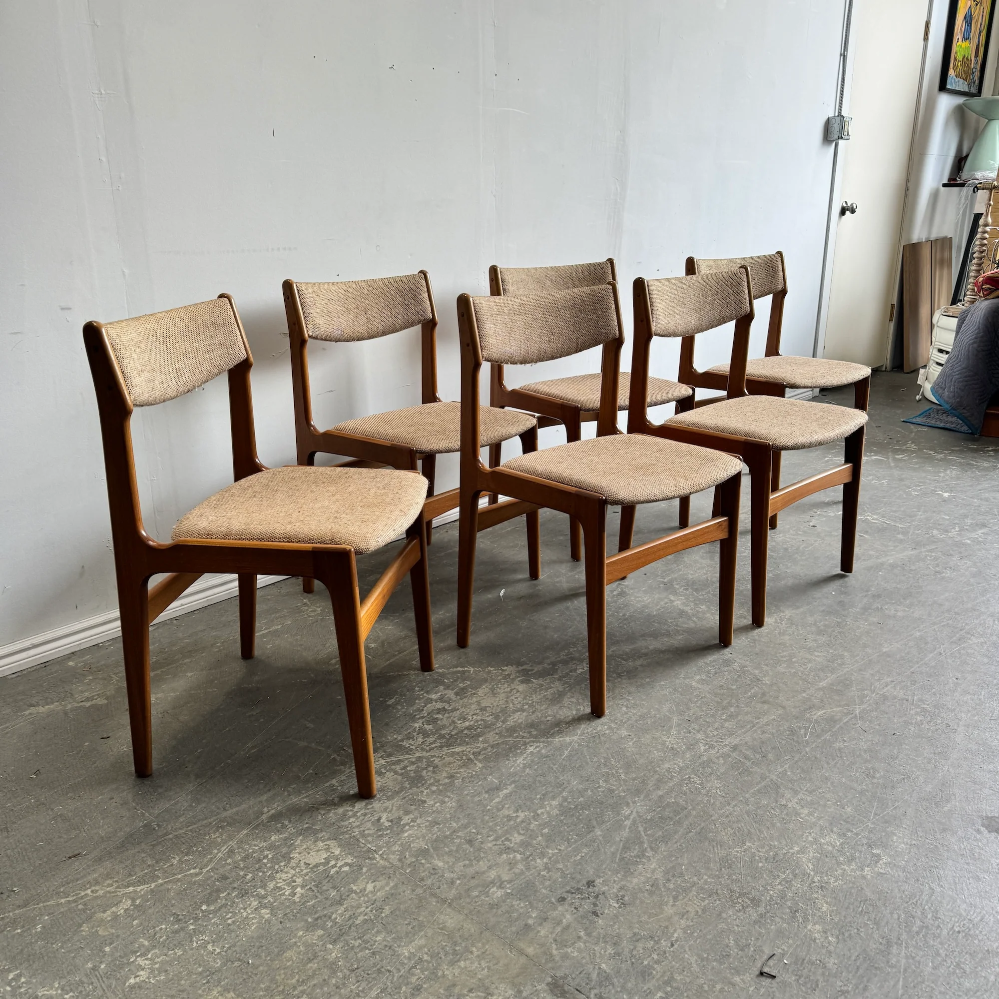 Danish Modern set of 6 Erik Buch Teak Dining Chairs - Image 2
