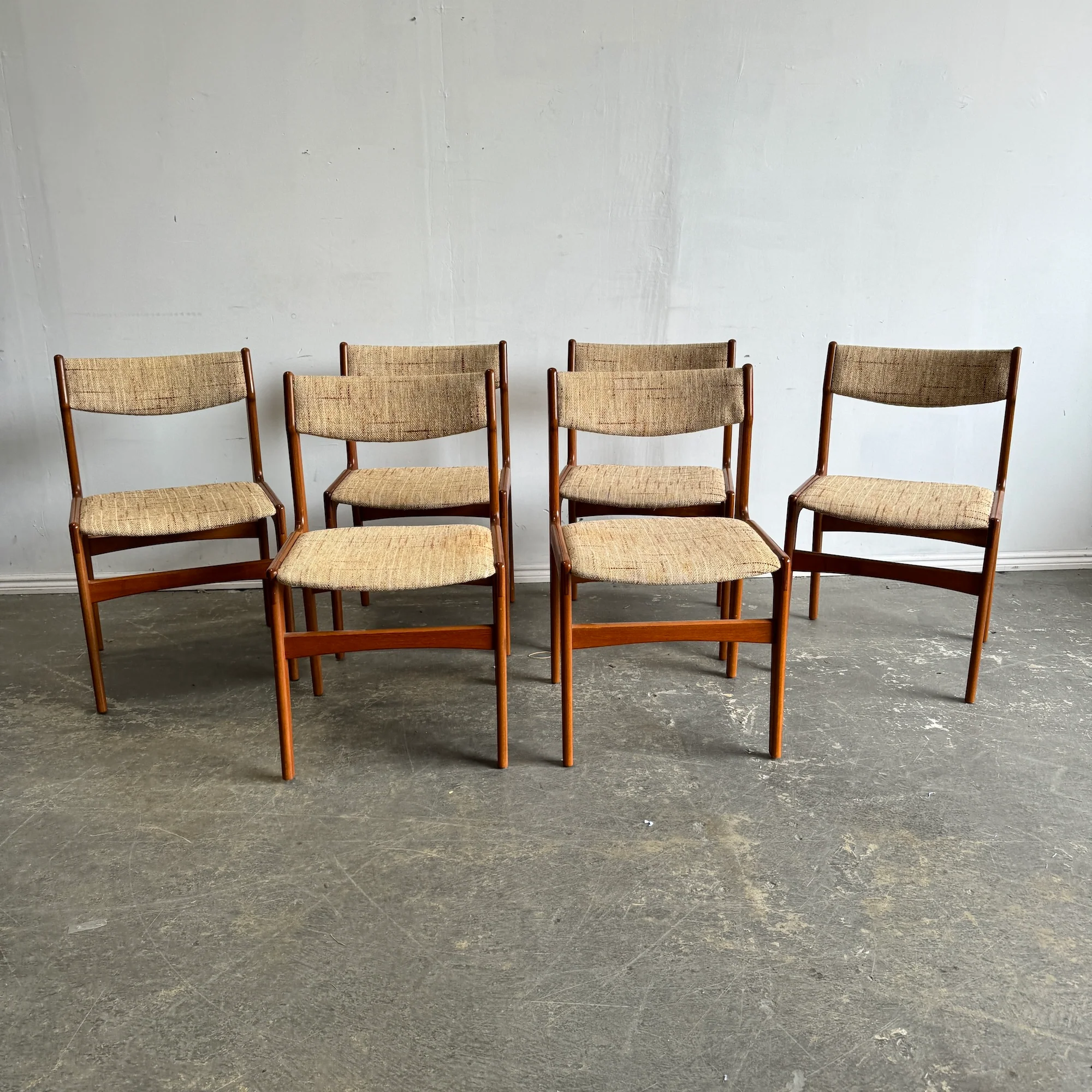Danish Modern set of 6 Erik Buch Teak Dining chairs