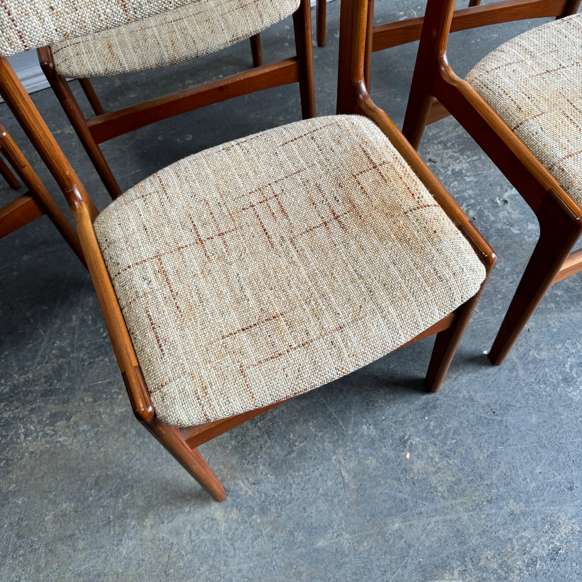 Danish Modern set of 6 Erik Buch Teak Dining chairs - Image 6