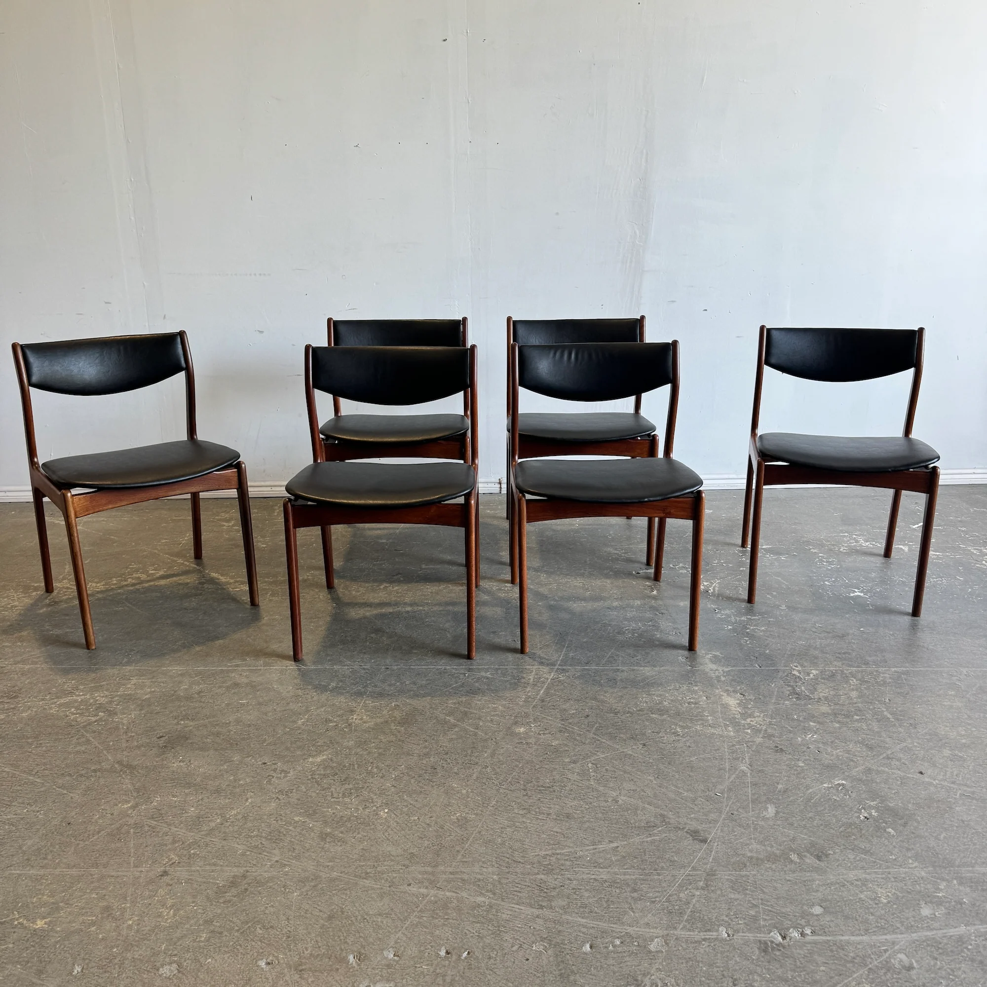 Danish Modern set of 6 Erik Buch teak dining chairs - Image 3