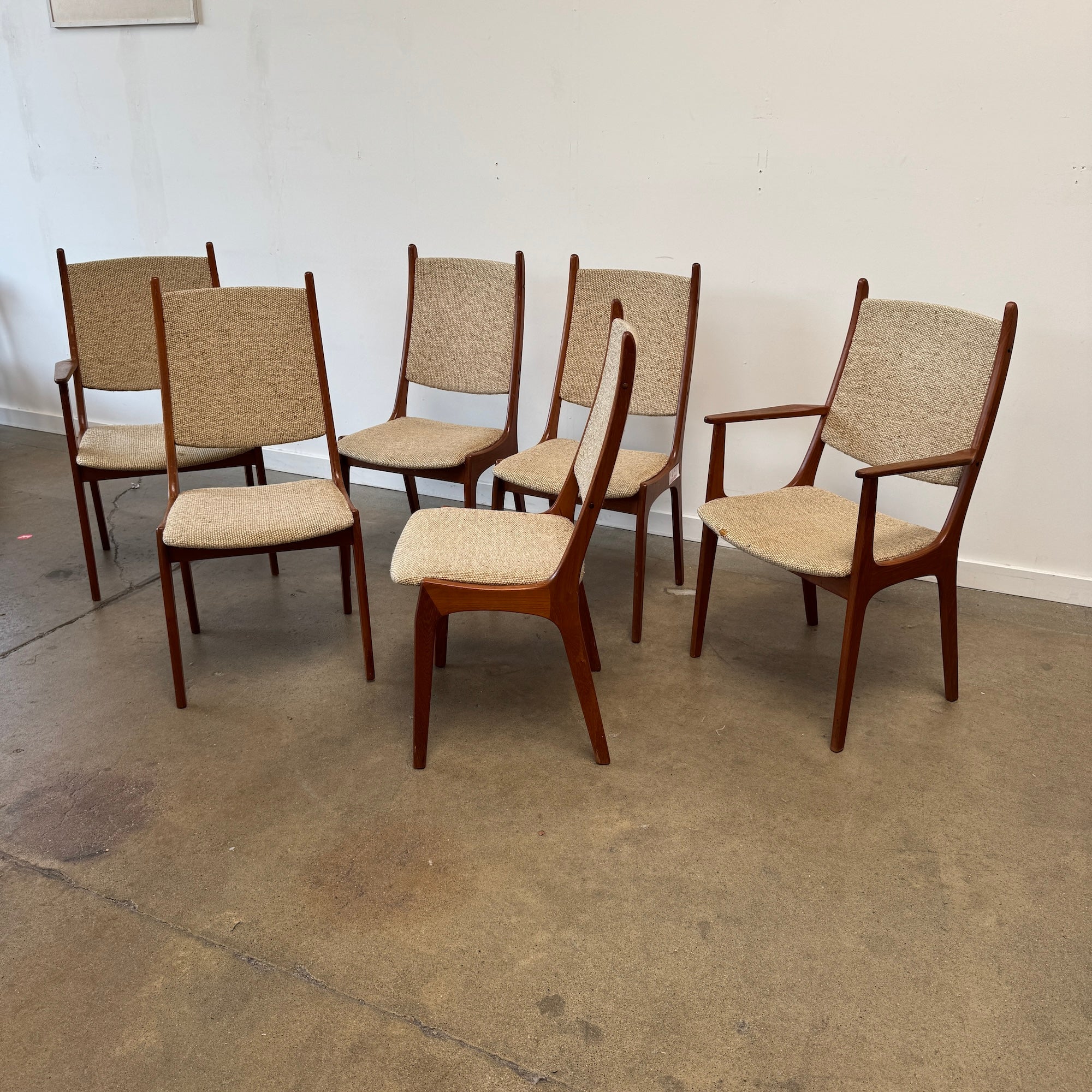 Danish Modern Set of 6 Kai Kristiansen Teak Dining Chairs for KS Møbler, 1960s - Image 3