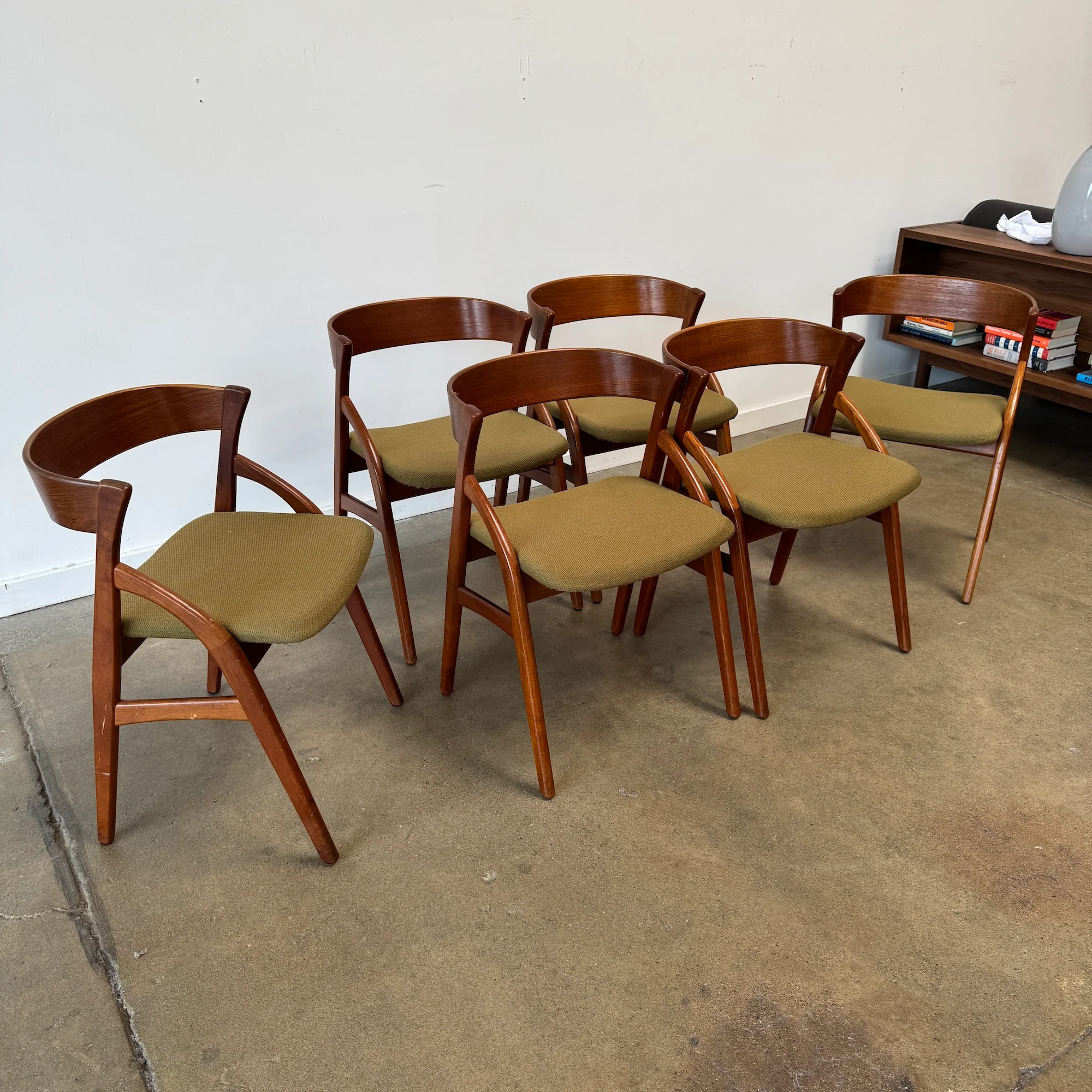 Danish Modern set of 6 teak chairs by Dyrlund (Upholstery Included) - Image 3
