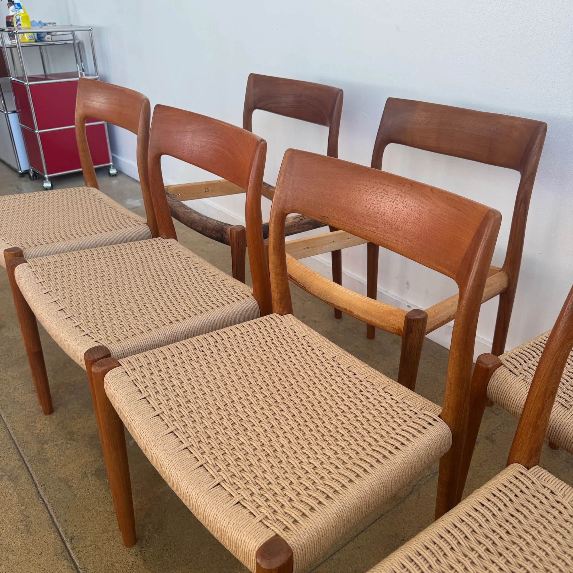 Danish Modern "Set of 8" Niels O. Møller "Model 77" Teak Dining Chairs (Fully Restored) - Image 6