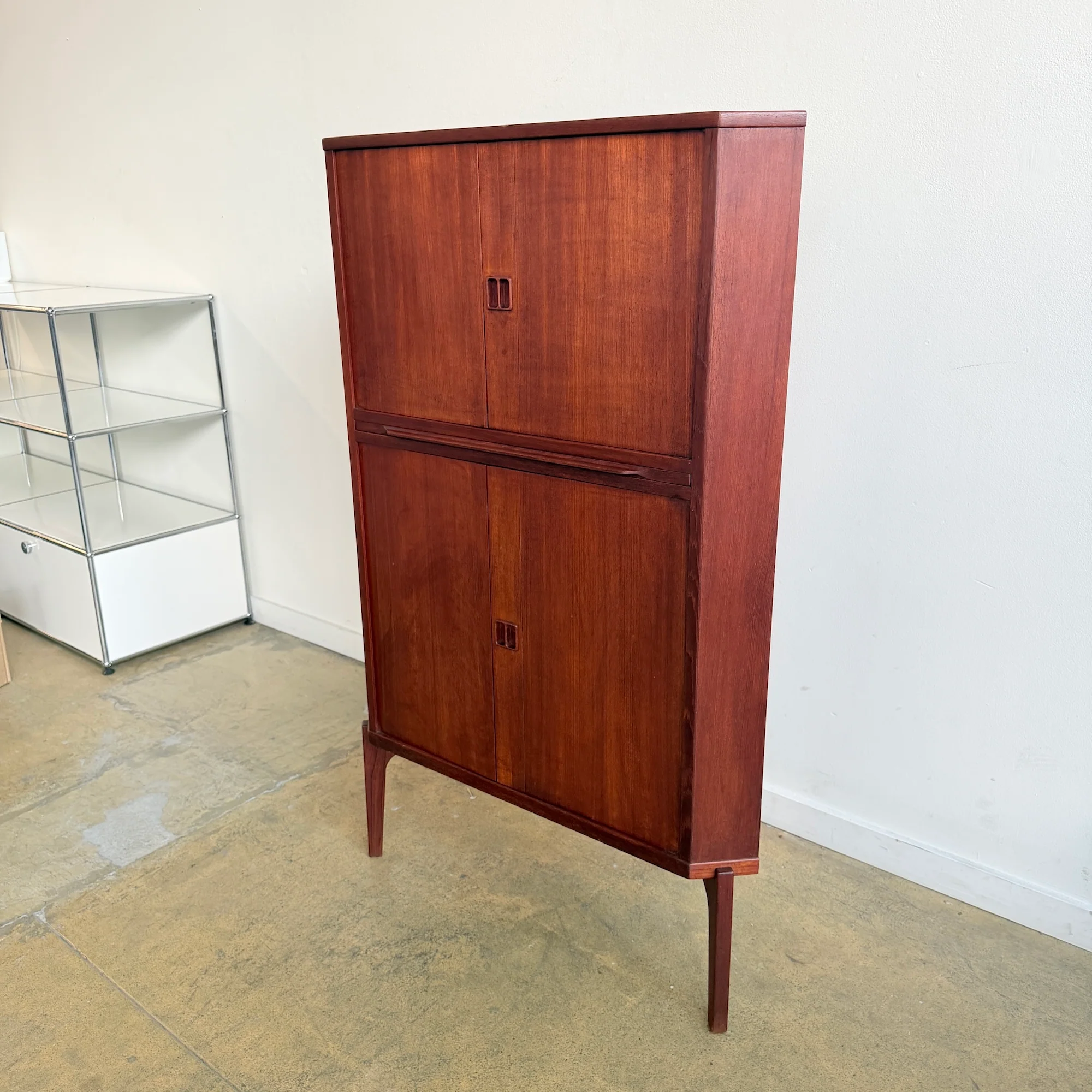 Danish Modern Skagen Corner Teak Bar cabinet - Image 8