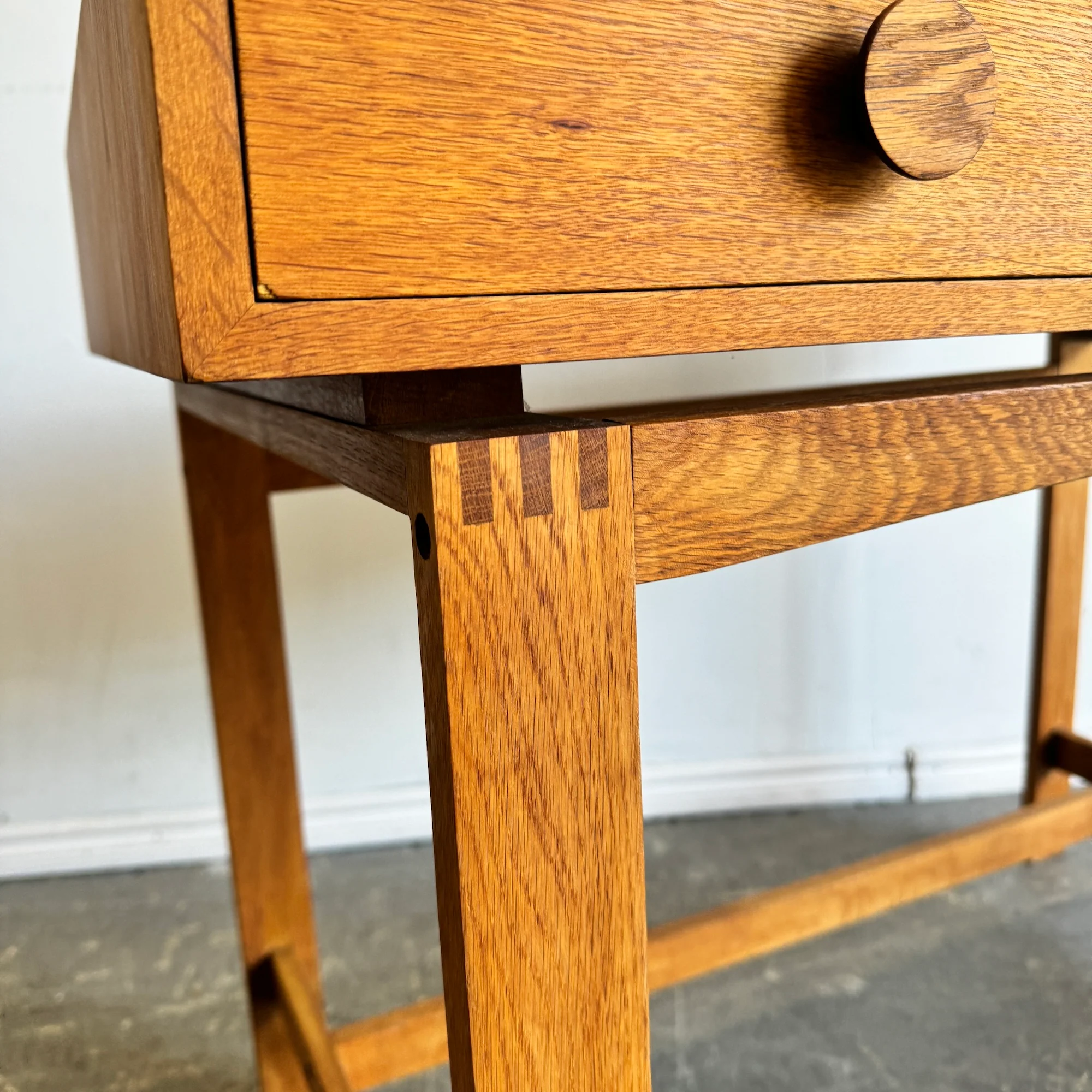 Danish Modern Solid Oakwood Desk - Image 5