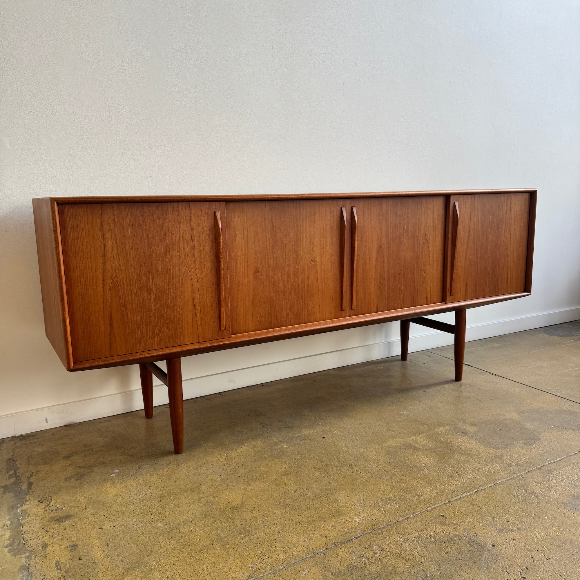 Danish Modern Svend Madsen Curved Bow Front Teak Credenza (Refinished) - Image 6