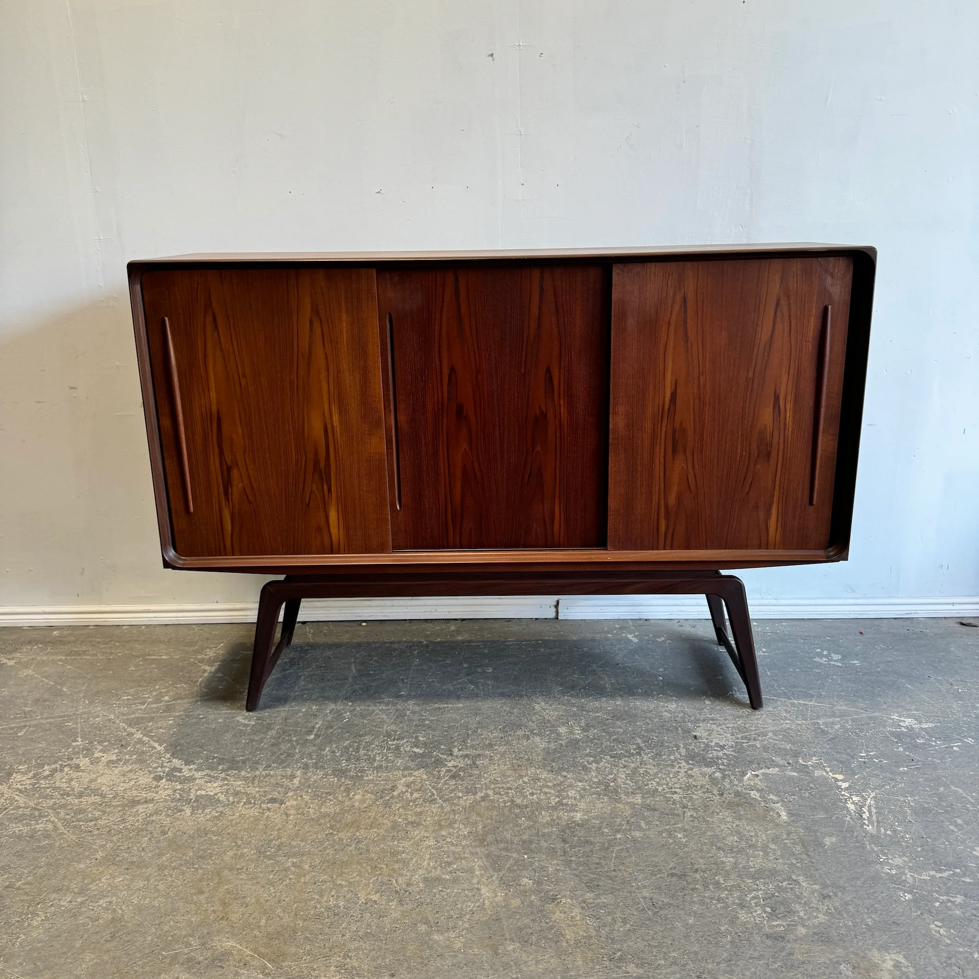 Danish Modern Tall teak sideboard, Clausen & Son