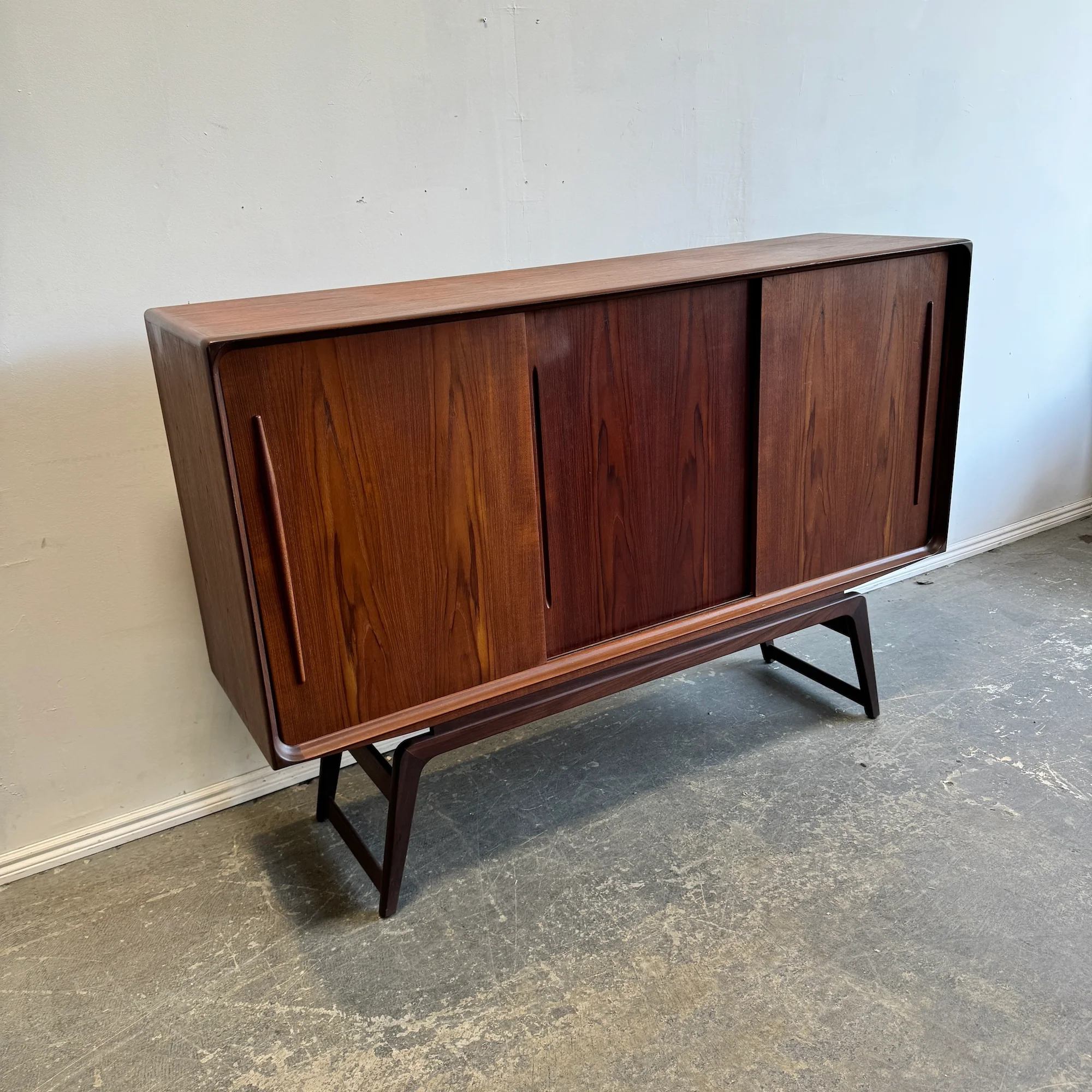 Danish Modern Tall teak sideboard, Clausen & Son - Image 2