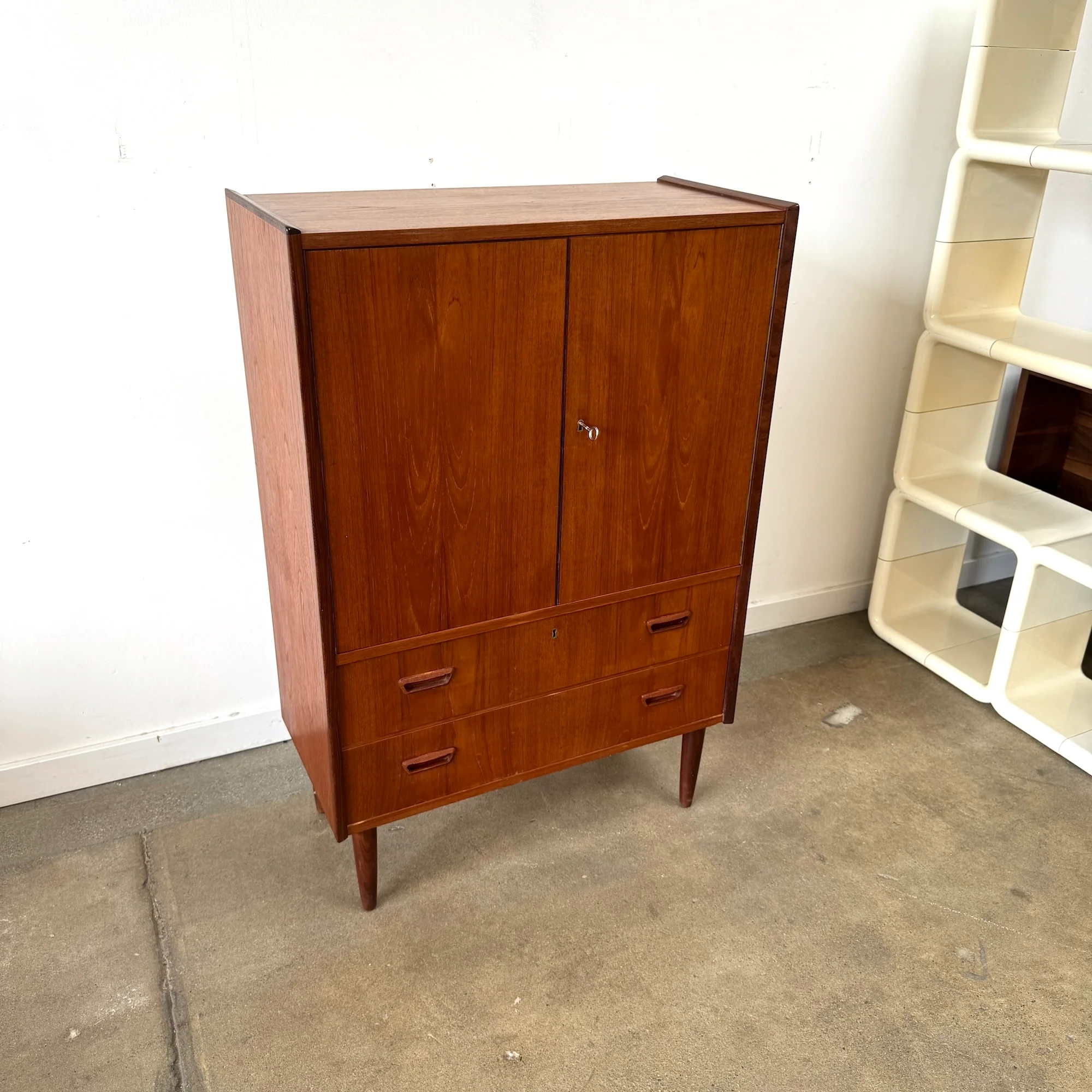 Danish Modern Teak Armoire, 1960s - Image 2