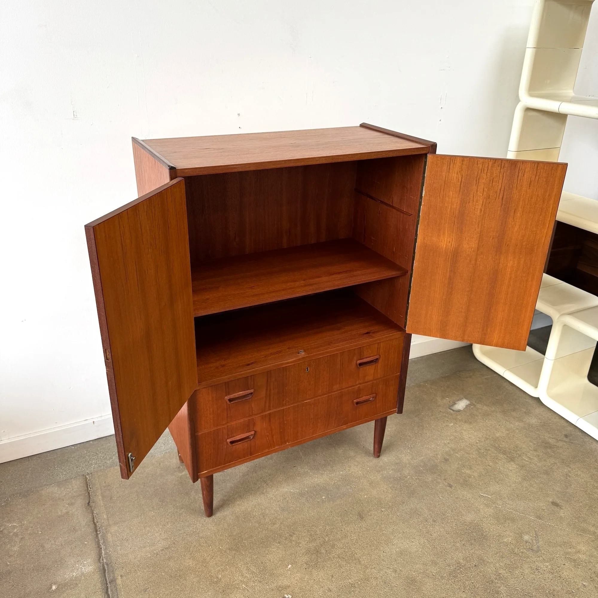 Danish Modern Teak Armoire, 1960s - Image 5
