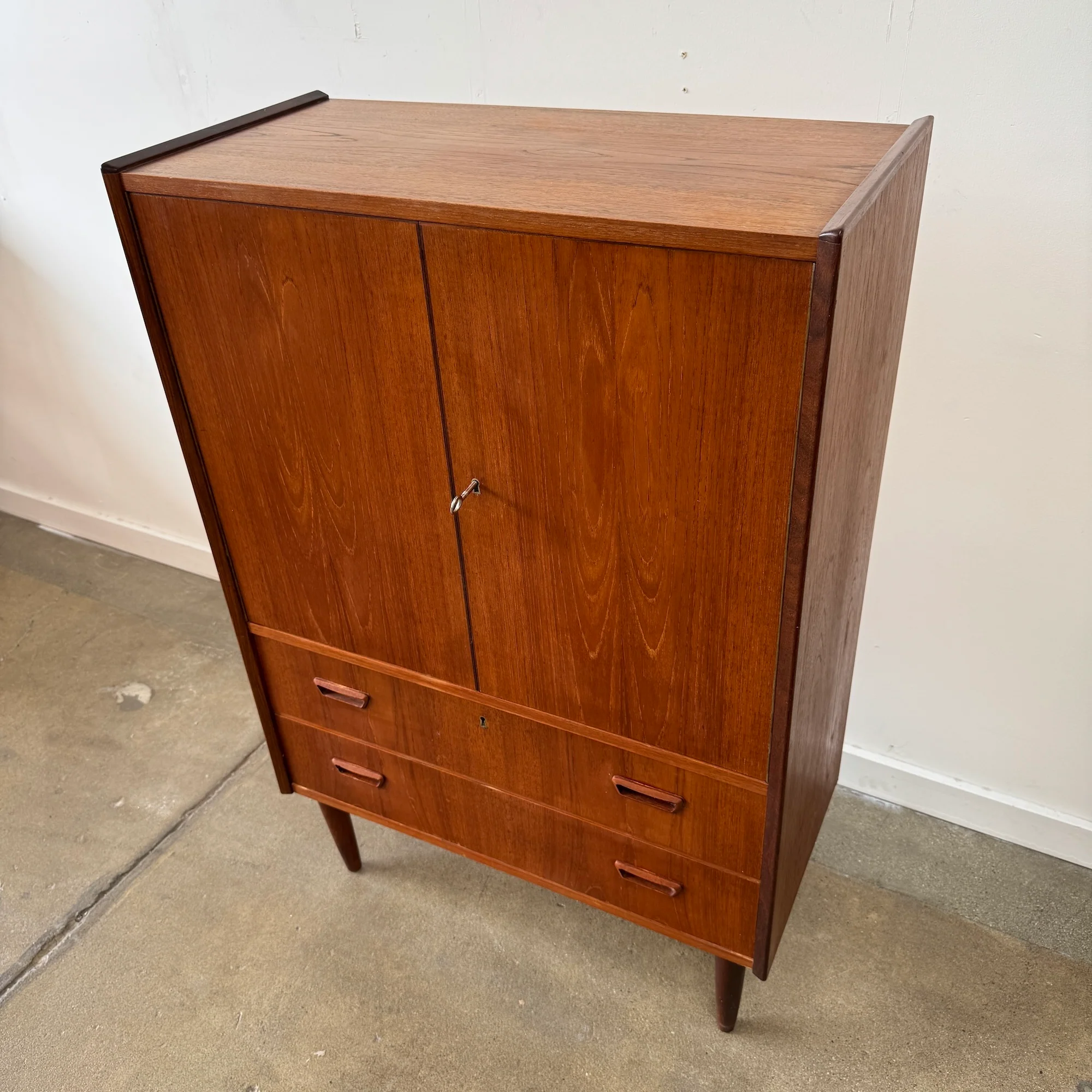 Danish Modern Teak Armoire, 1960s - Image 7
