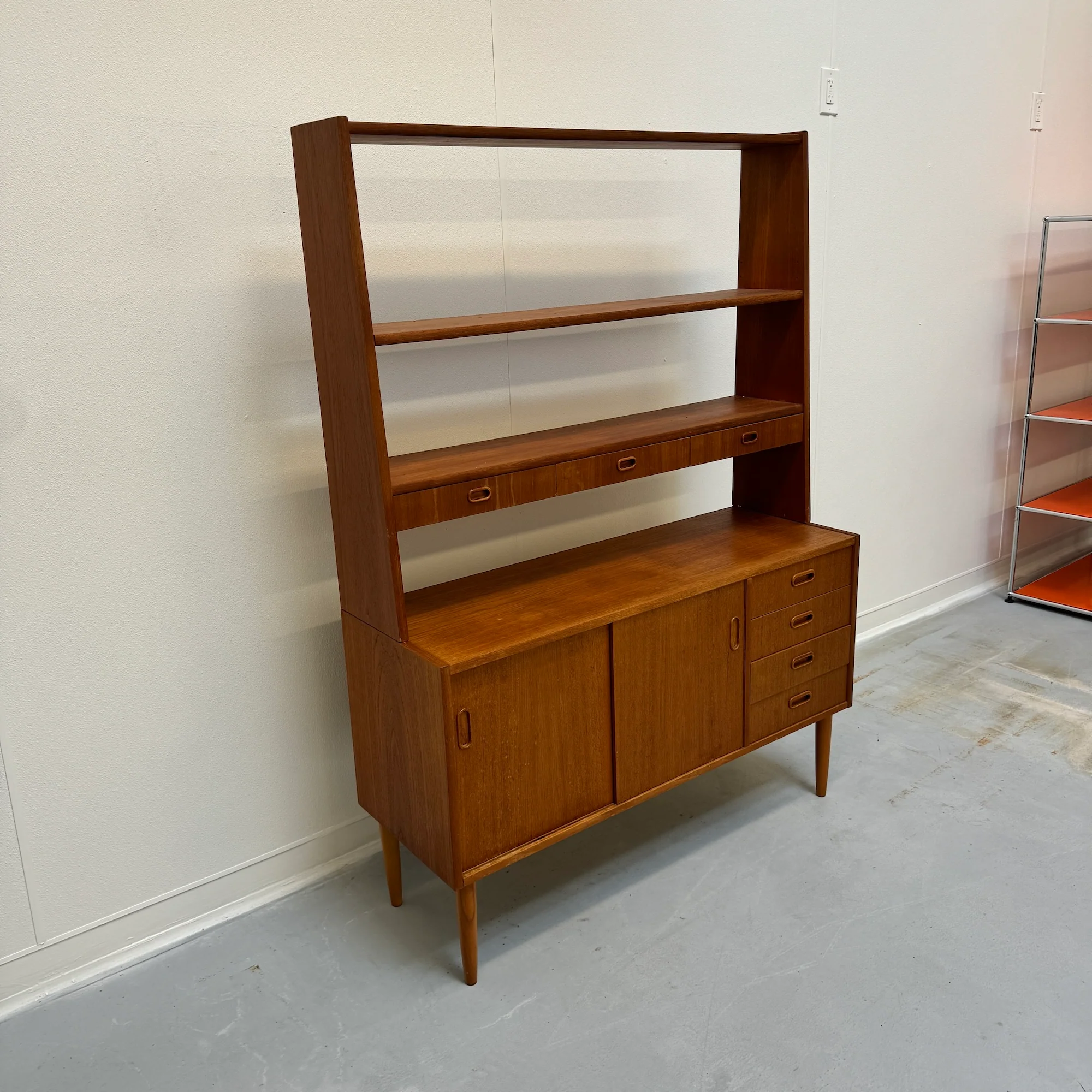 Danish Modern Teak bookcase Storage cabinet - Image 2
