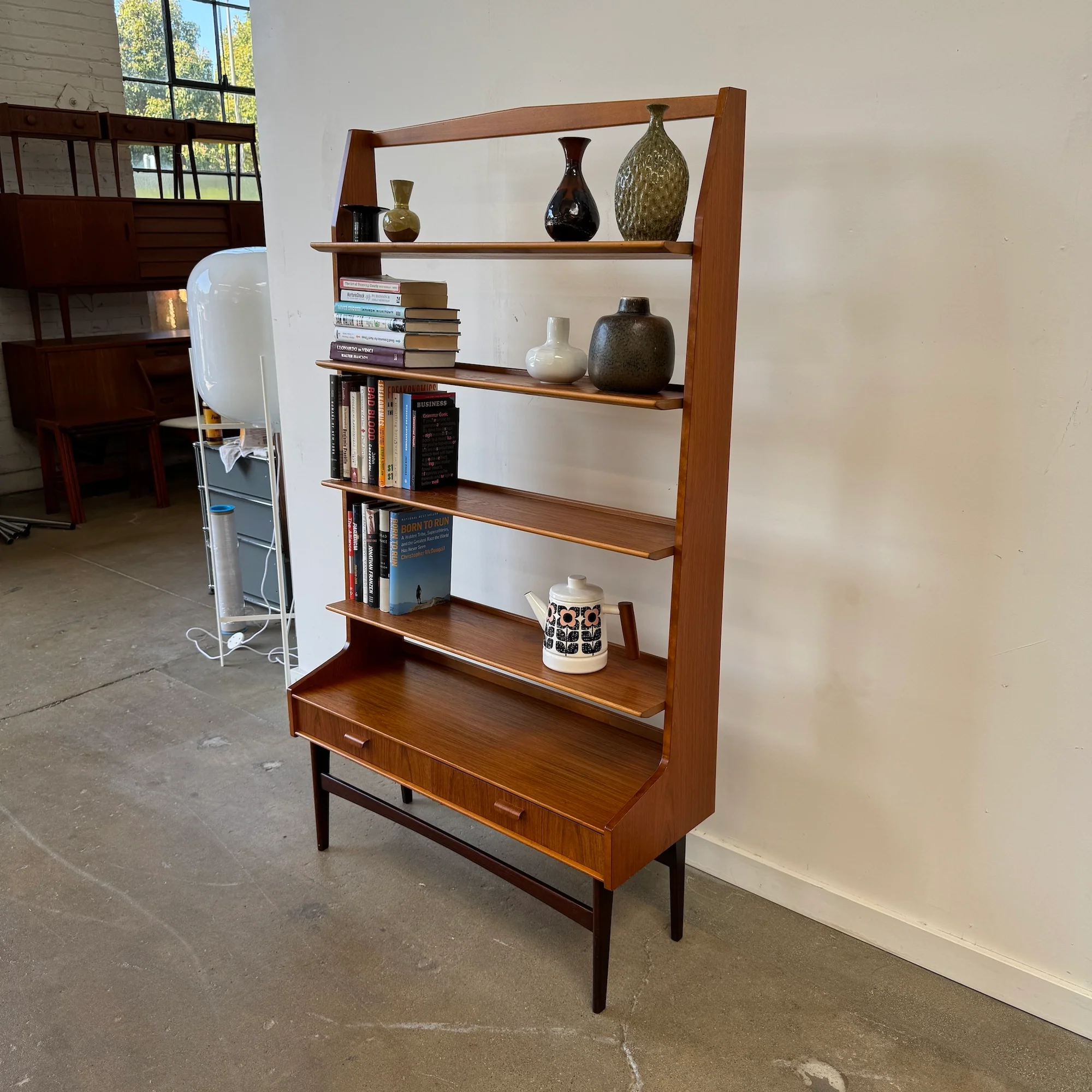 Danish Modern Teak Bookcase with Drawers, 1950s - Image 2