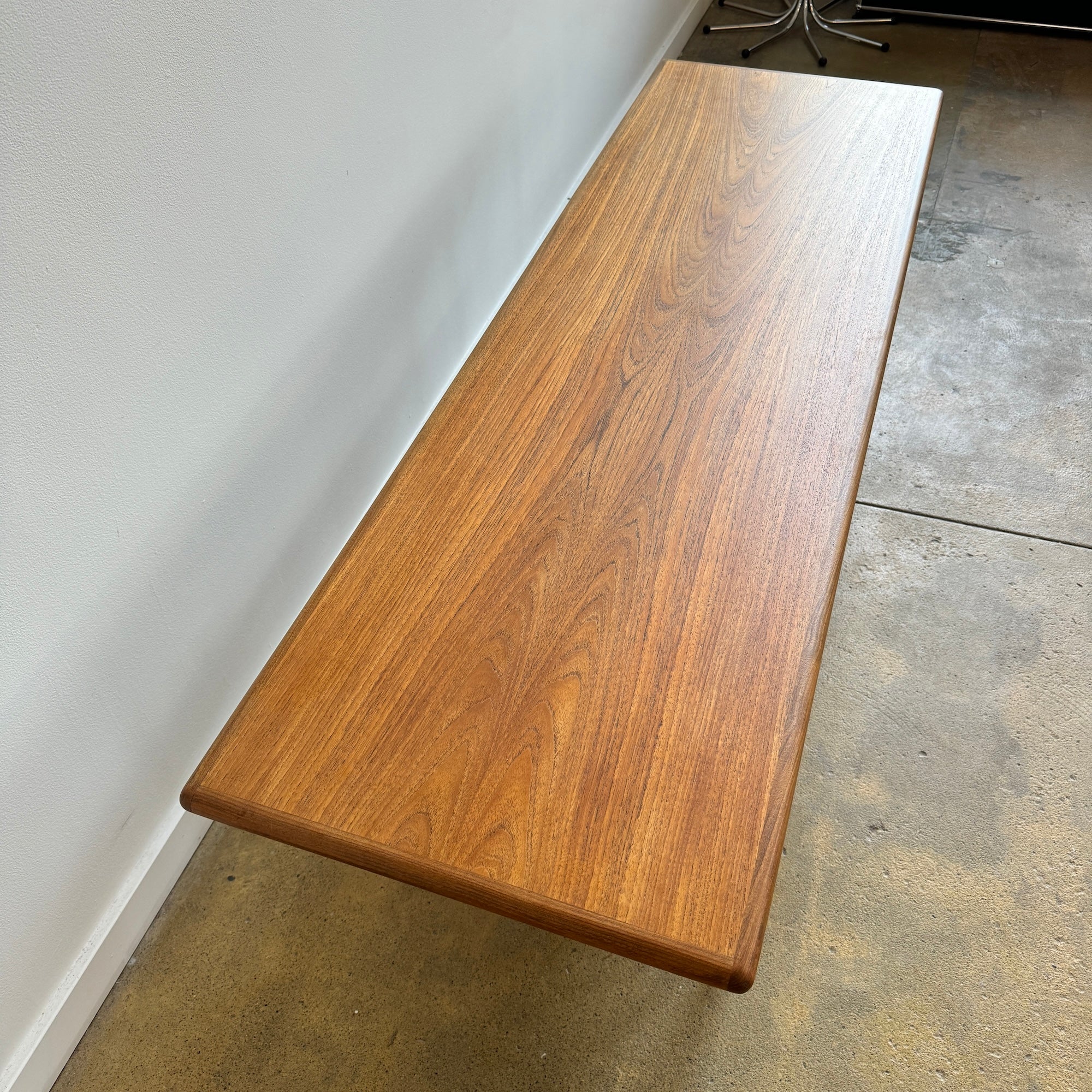 Danish Modern Teak coffee table with Braided caning - Image 5