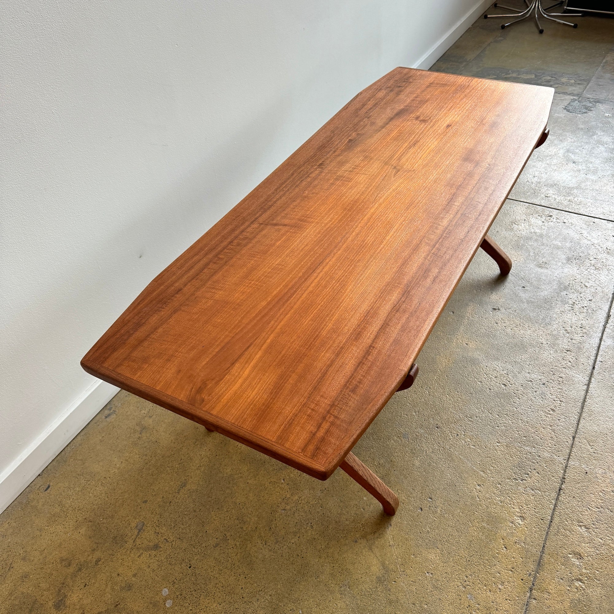 Danish Modern Teak Cross leg coffee table - Image 5
