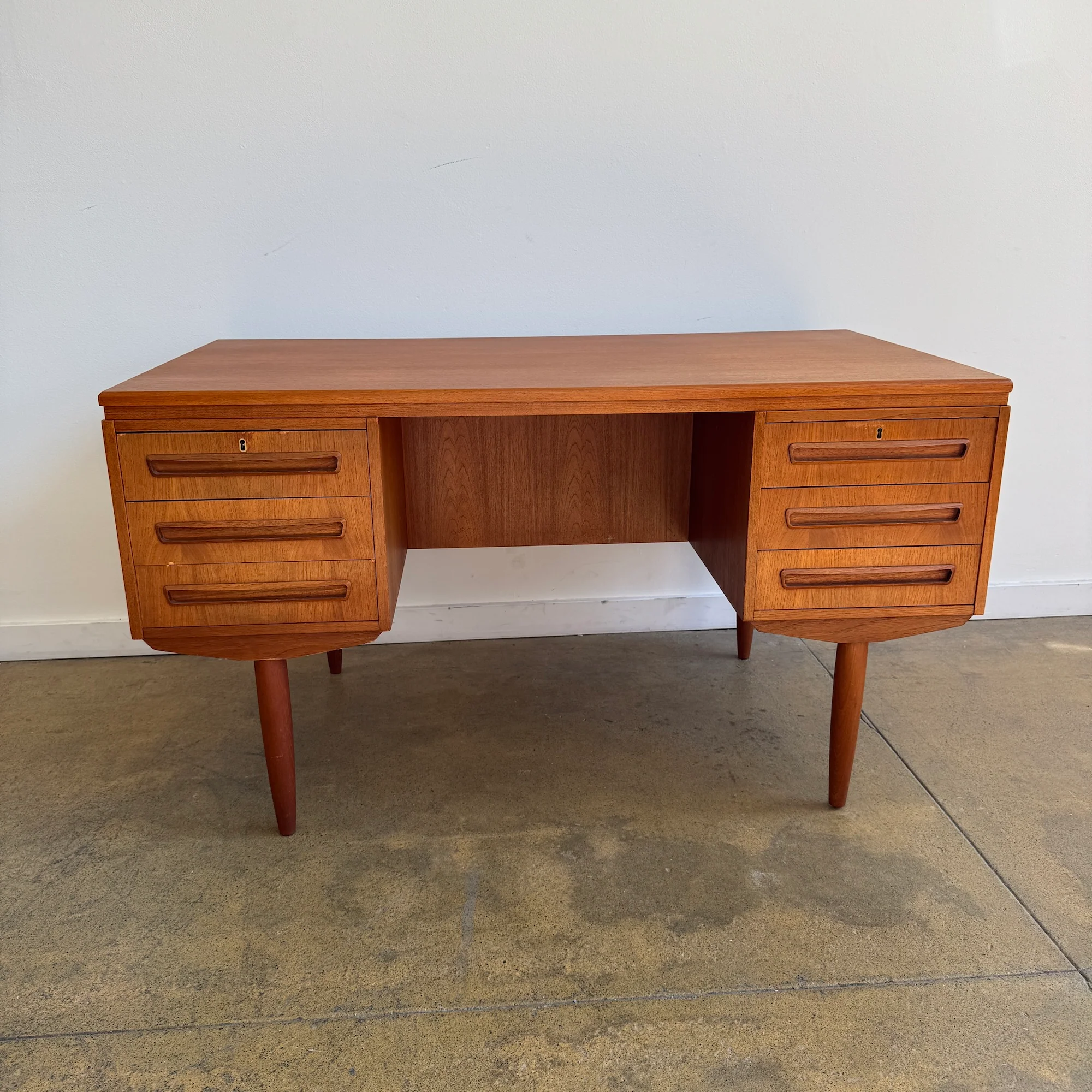 Danish Modern Teak Desk By J. Svenstrup For AP Mobler