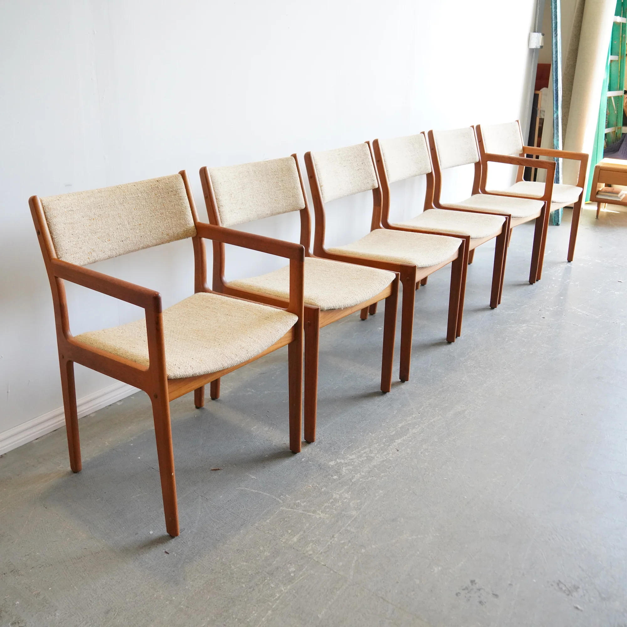 Danish Modern Teak Dining Chairs - Set of 6 - Image 3