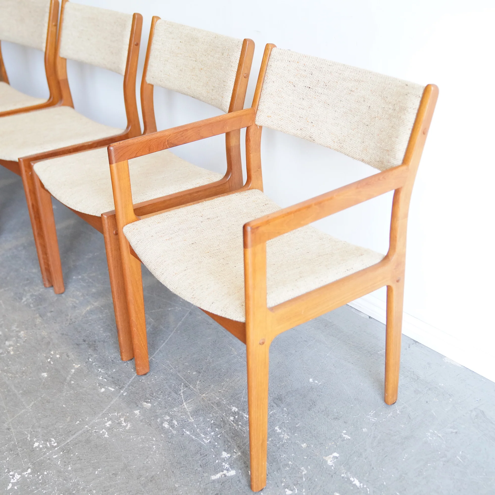 Danish Modern Teak Dining Chairs - Set of 6 - Image 4