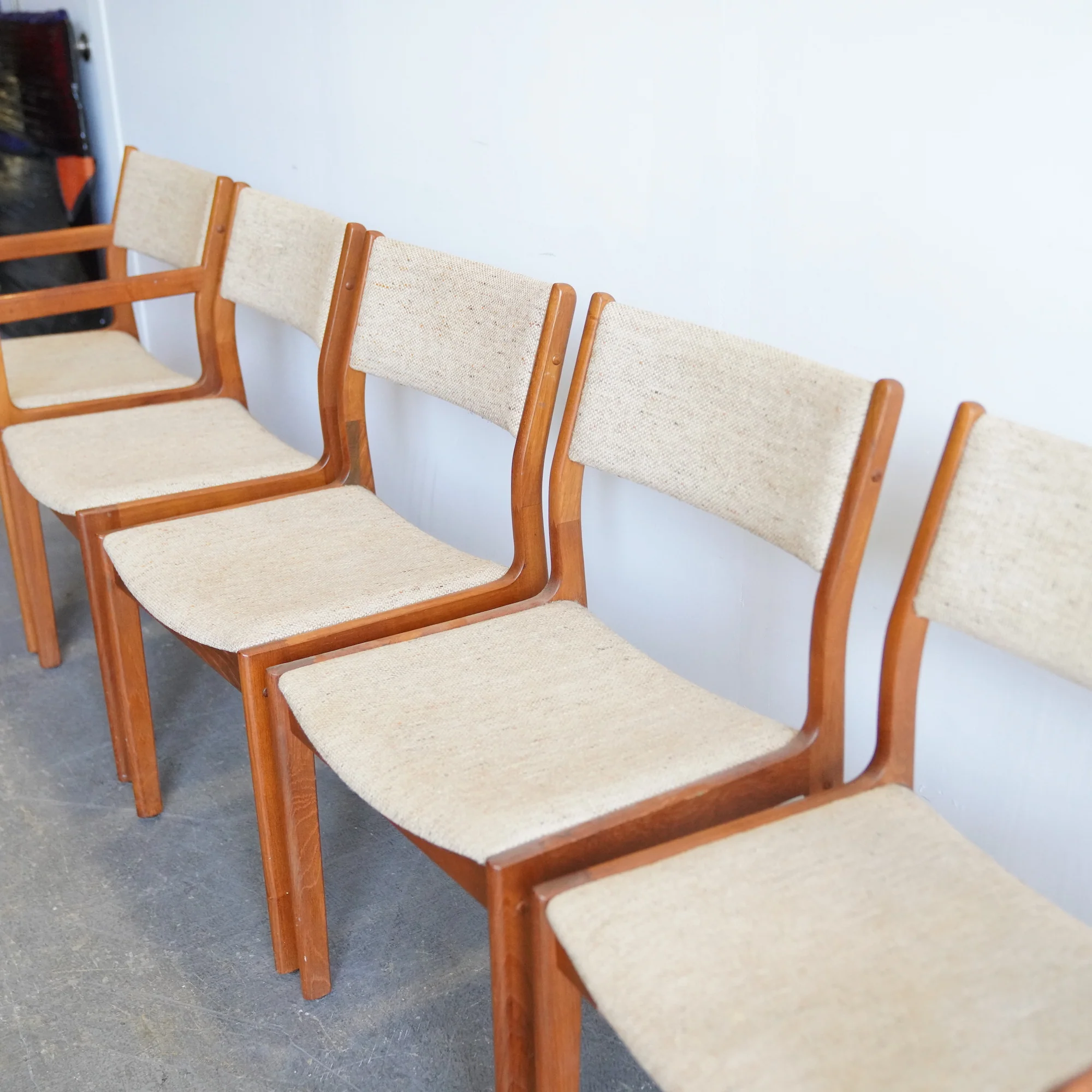 Danish Modern Teak Dining Chairs - Set of 6 - Image 5