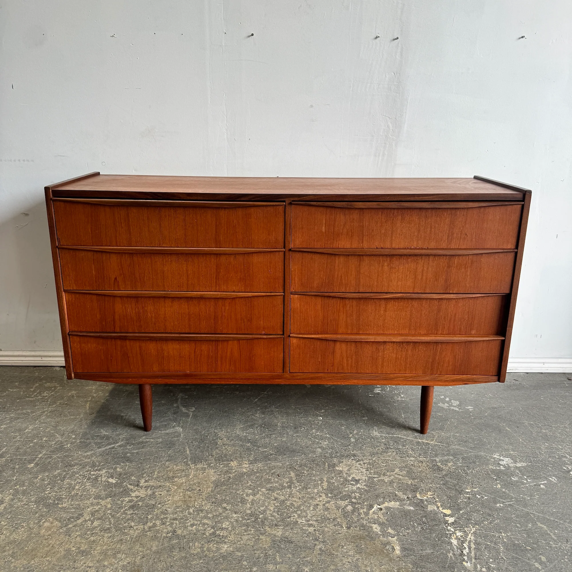 Danish Modern Teak Dresser with two matching Nightstands - Image 2