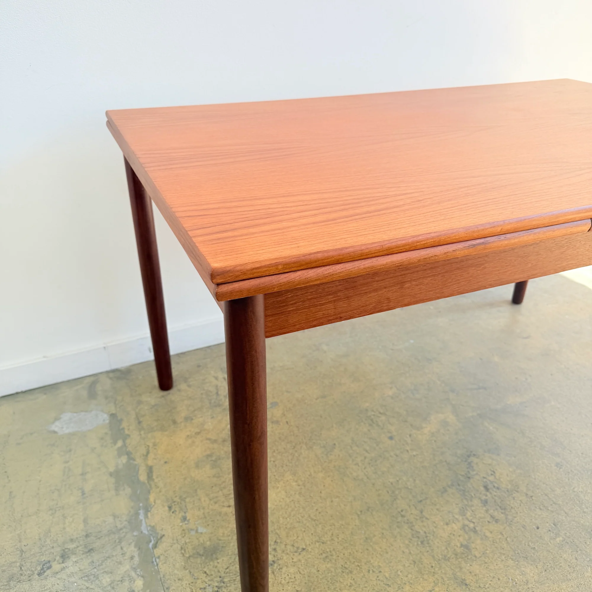 Danish Modern Teak Expandable Dining Table (Refinished) - Image 7