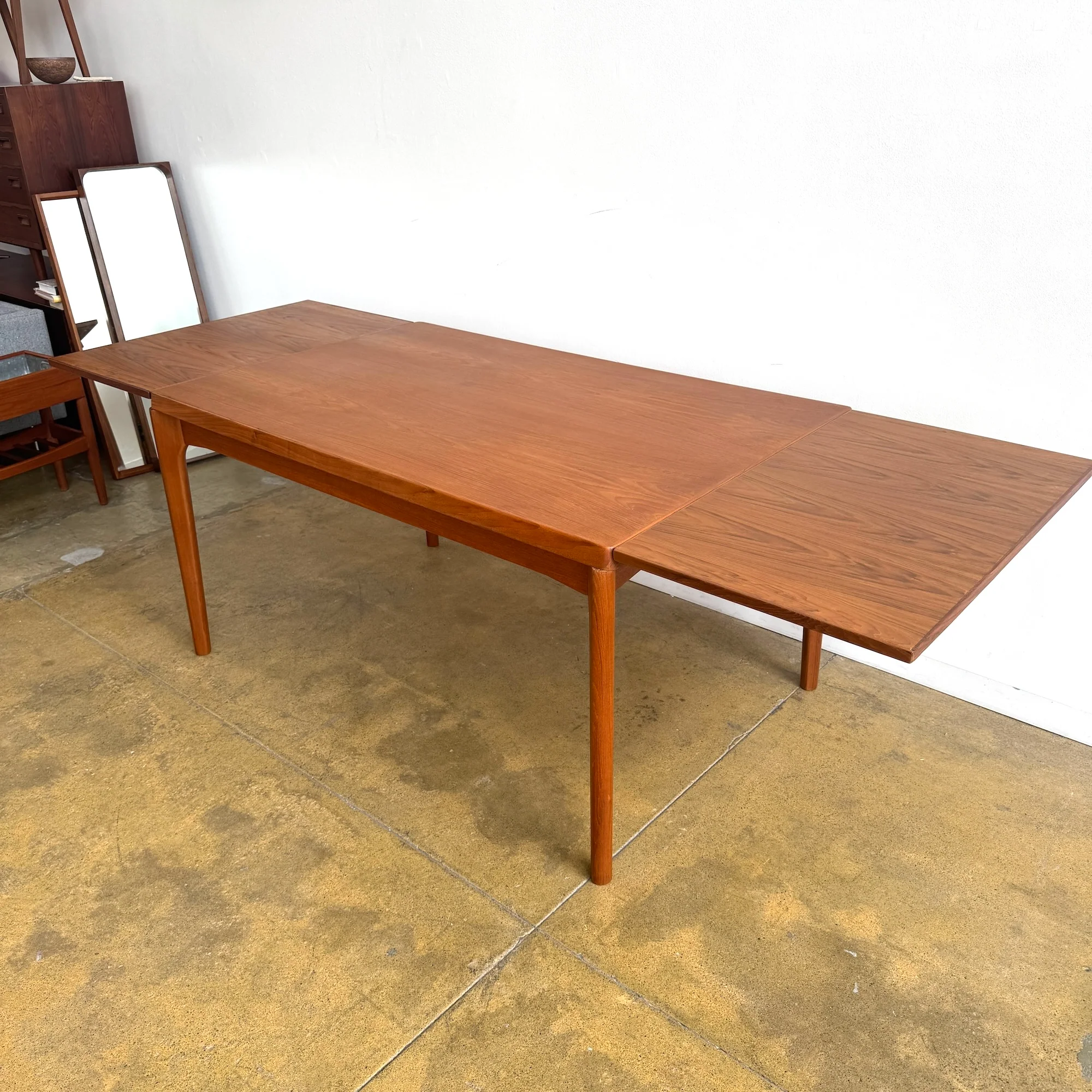 Danish Modern Teak Expandable Table by Henning Kjærnulf (Refinished) - Image 3