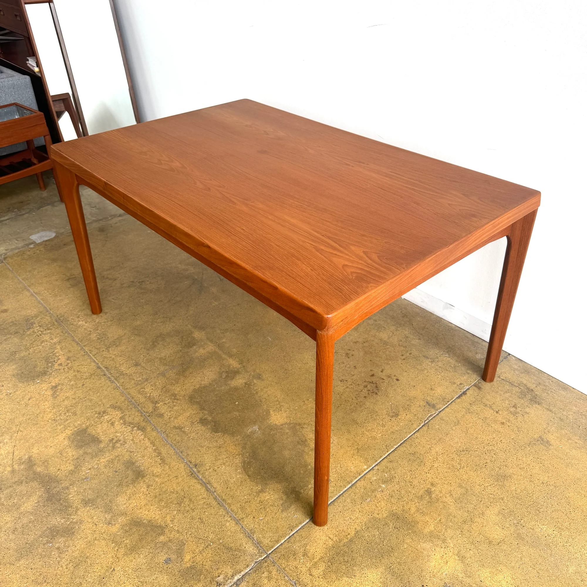 Danish Modern Teak Expandable Table by Henning Kjærnulf (Refinished) - Image 9
