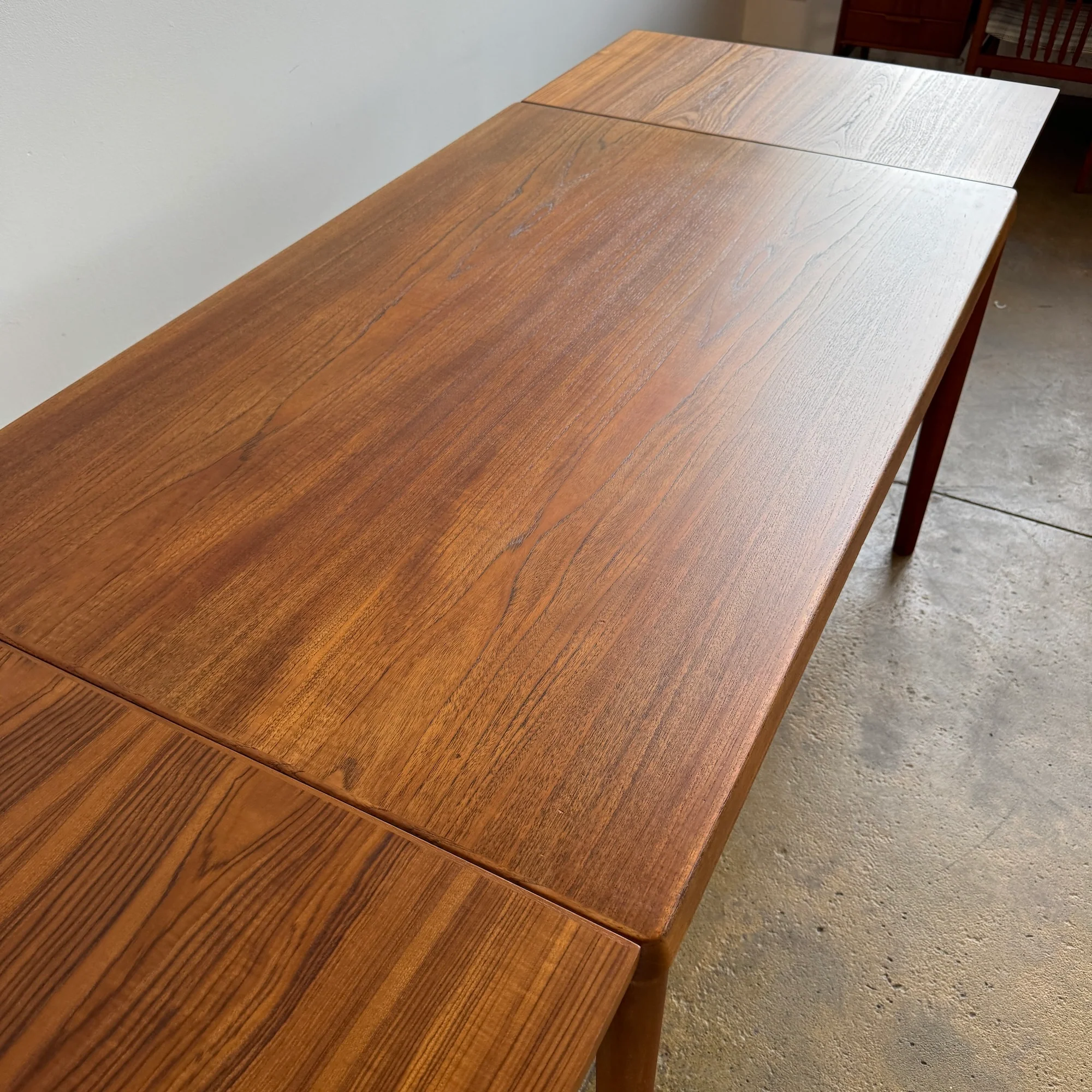 Danish Modern Teak Expandable Table by Henning Kjærnulf (Refinished) - Image 11