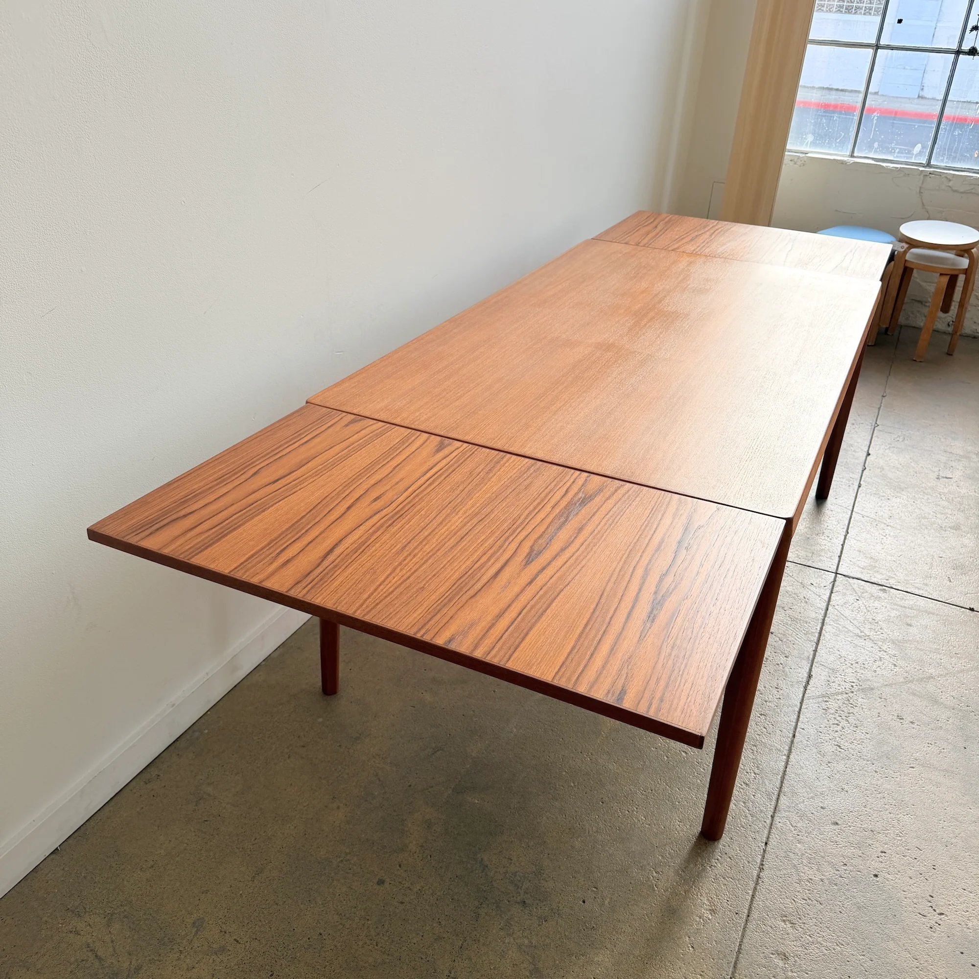 Danish Modern Teak Expandable Table by Henning Kjærnulf (Refinished) - Image 5