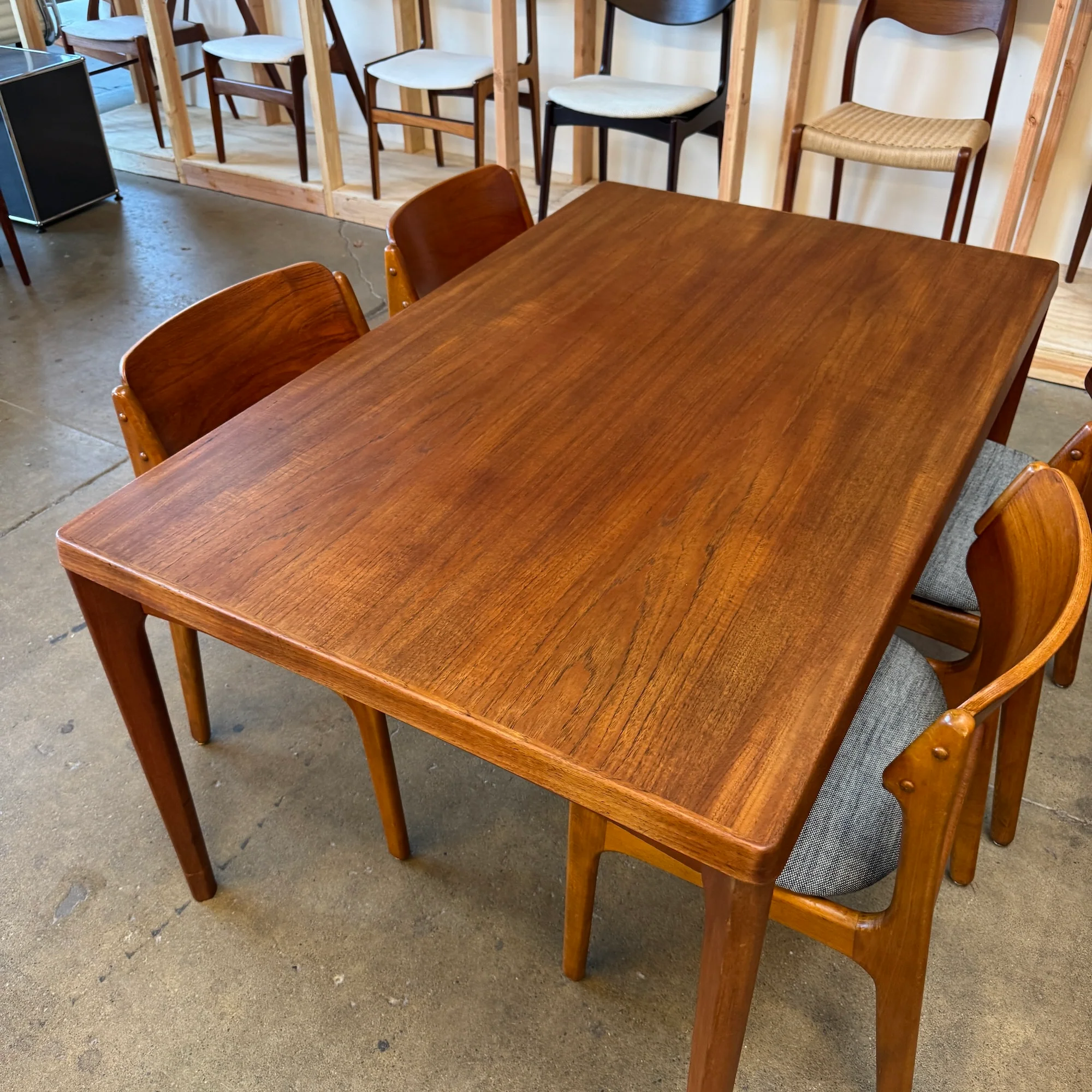 Danish Modern Teak Expandable Table by Henning Kjærnulf (Refinished) - Image 6