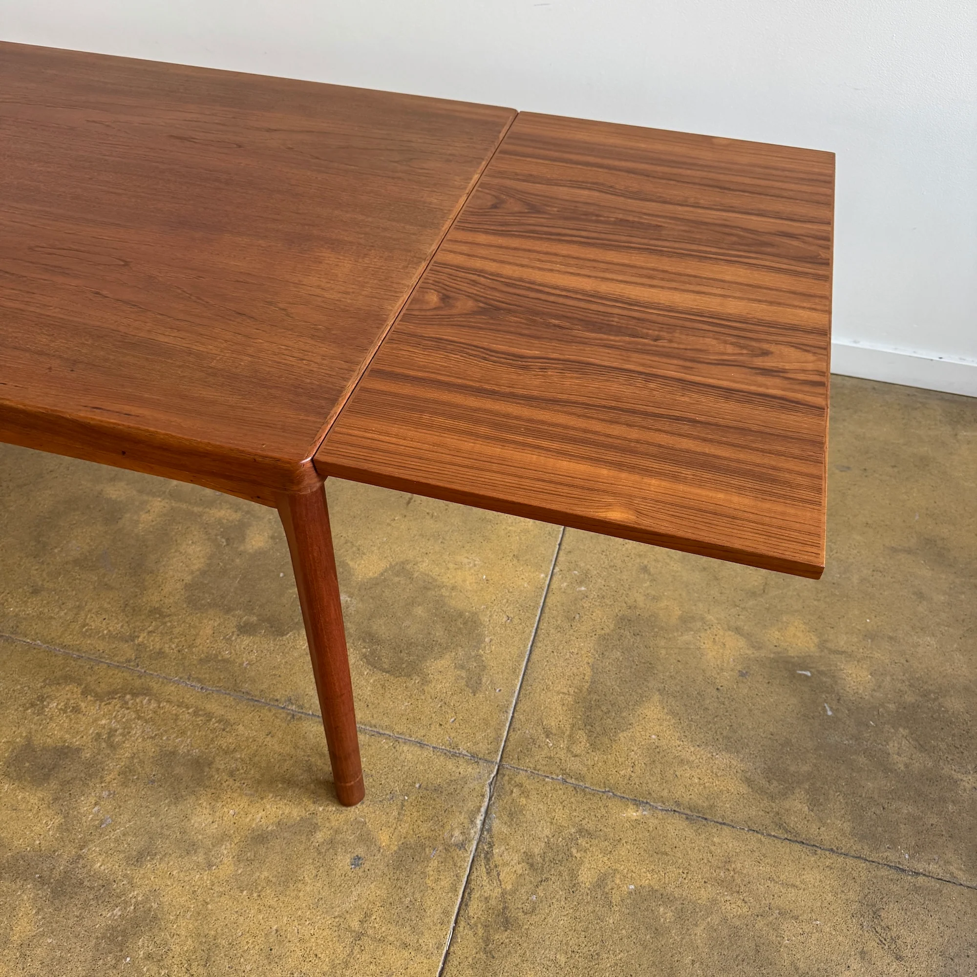 Danish Modern Teak Expandable Table by Henning Kjærnulf (Refinished) - Image 9