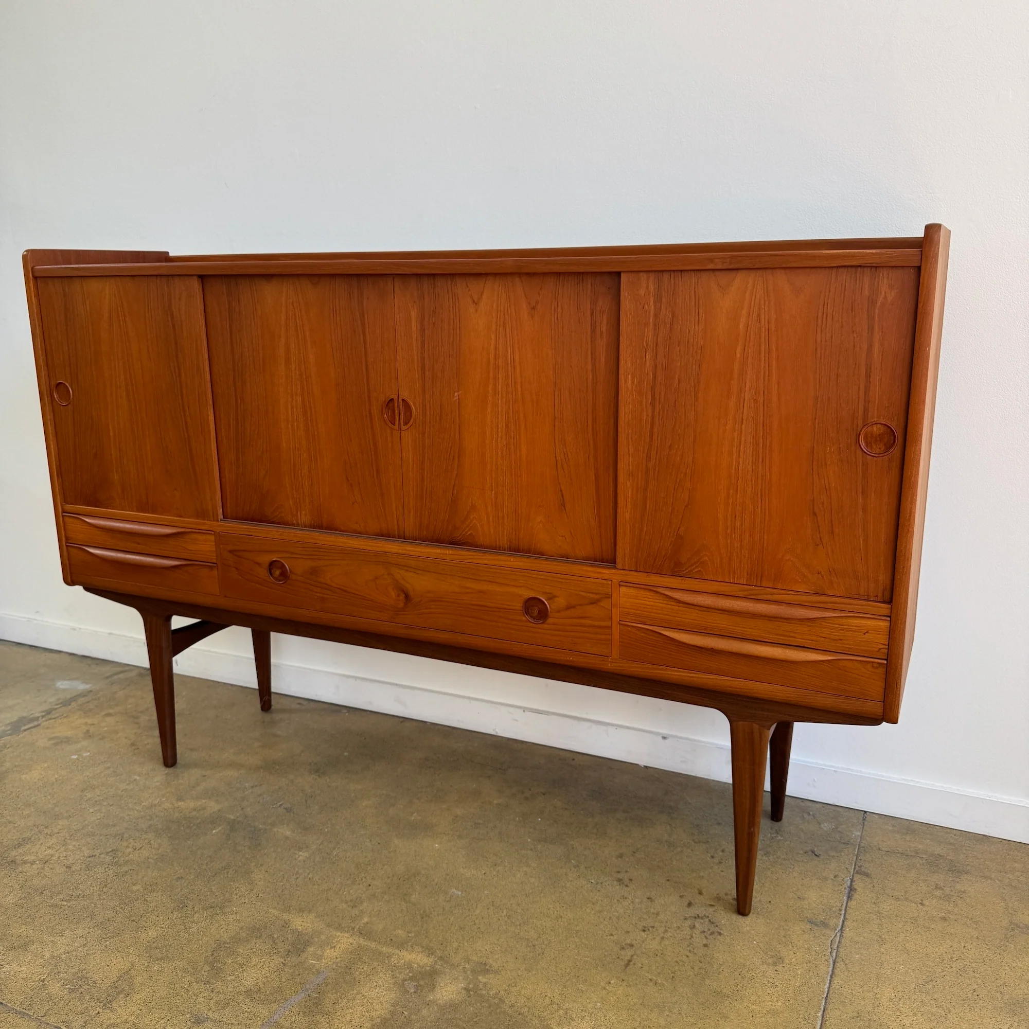 Danish Modern teak highboard credenza by Johannes Andersen - Image 2