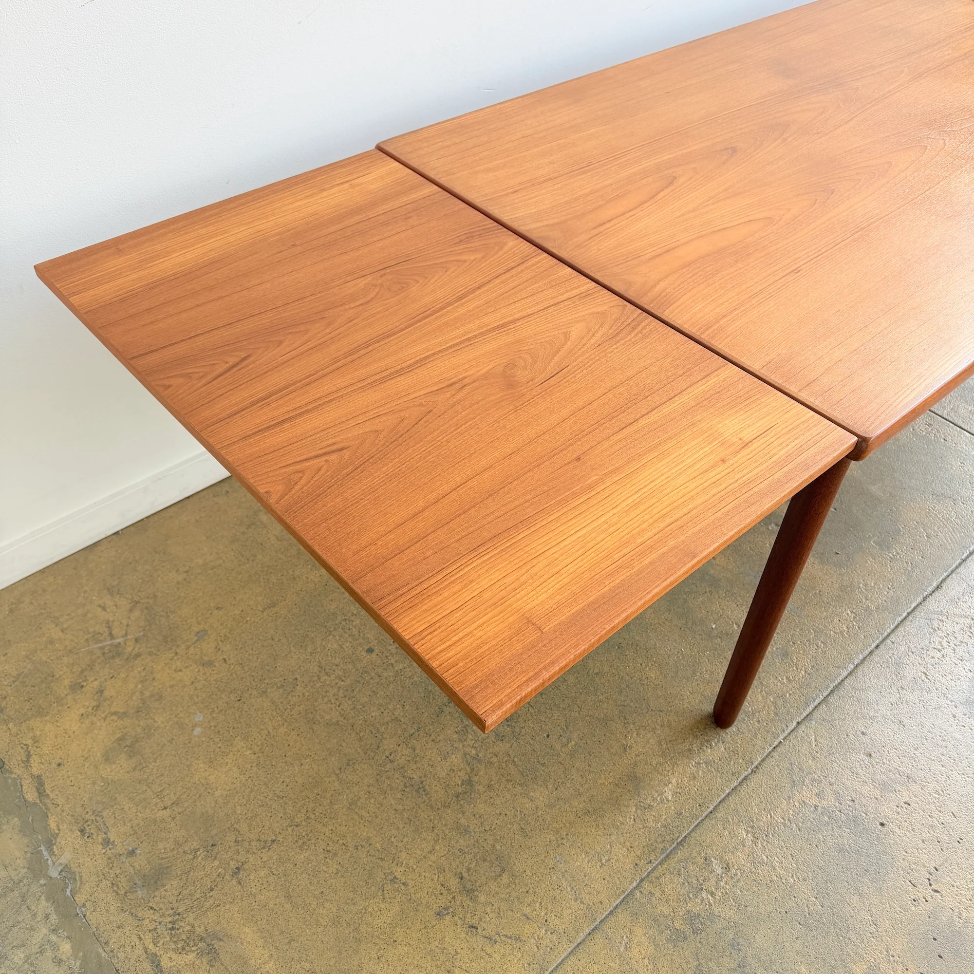 Danish Modern Teak Large Expandable Table by Henning Kjærnulf (Refinished) - Image 10