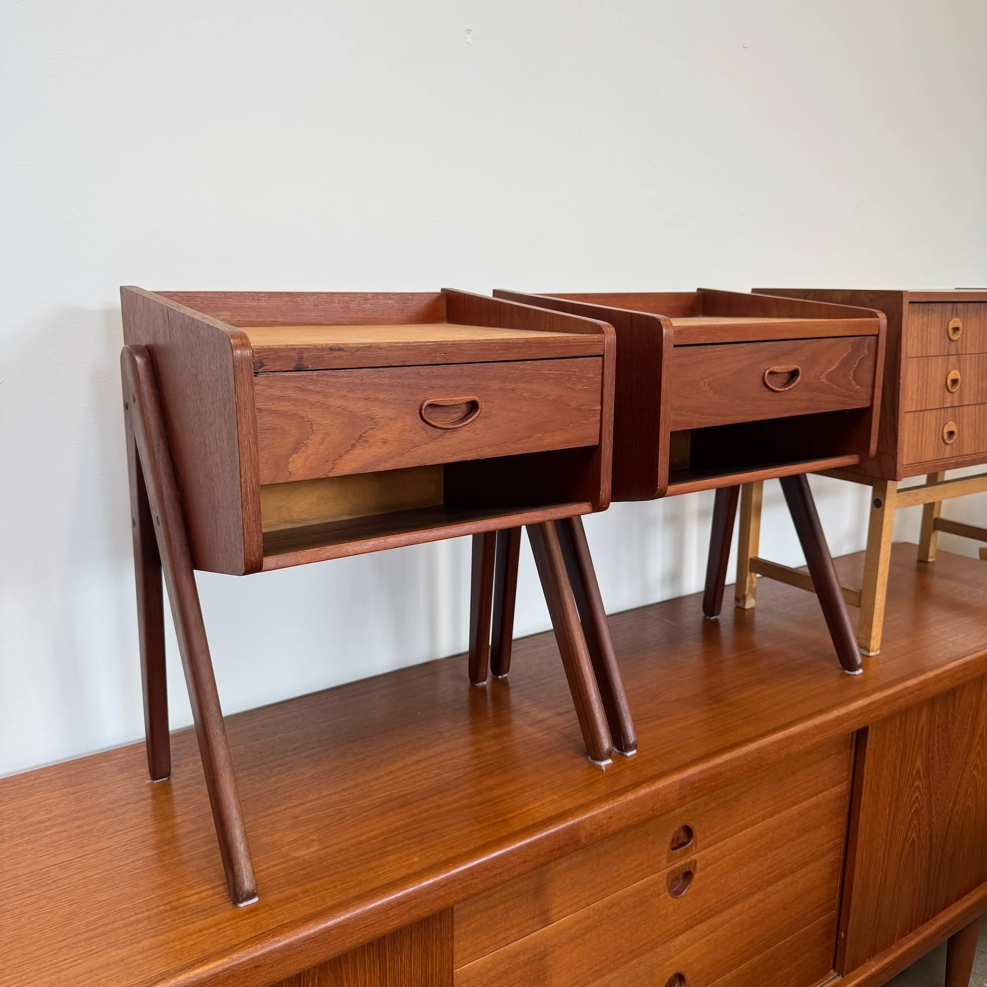 Danish Modern Teak Nightstands - Image 2