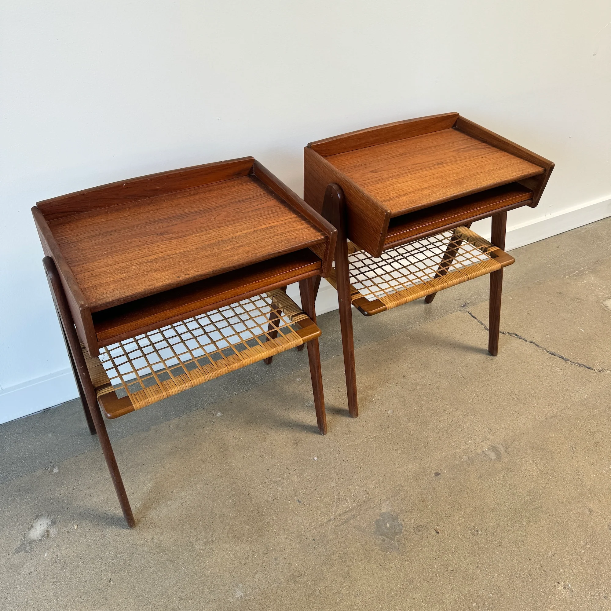 Danish Modern Teak pair Nightstands by Søren Rasmussen - Image 3