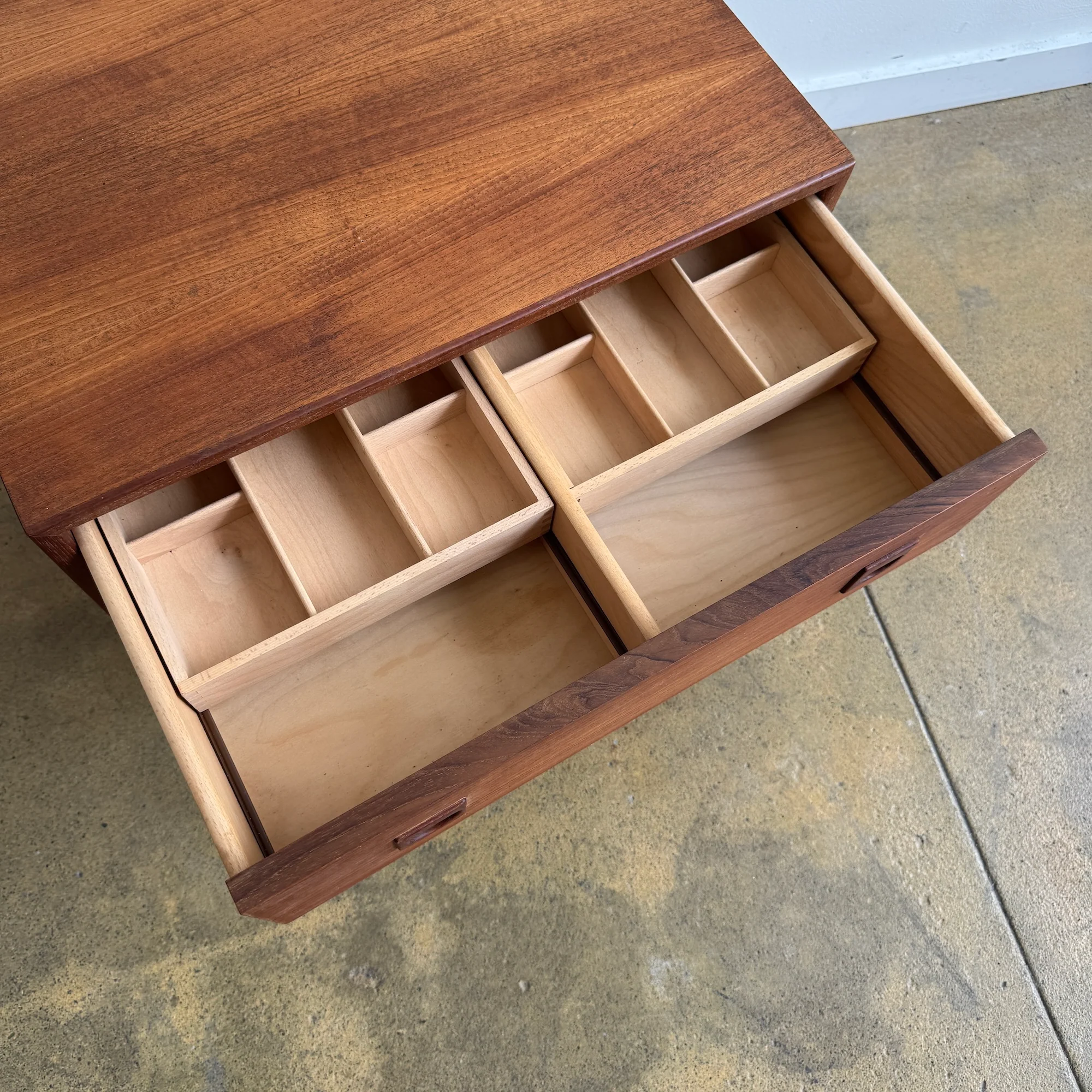 Danish Modern Teak Rolling Cabinet with Drawer and Shelf, 1960s - Image 4