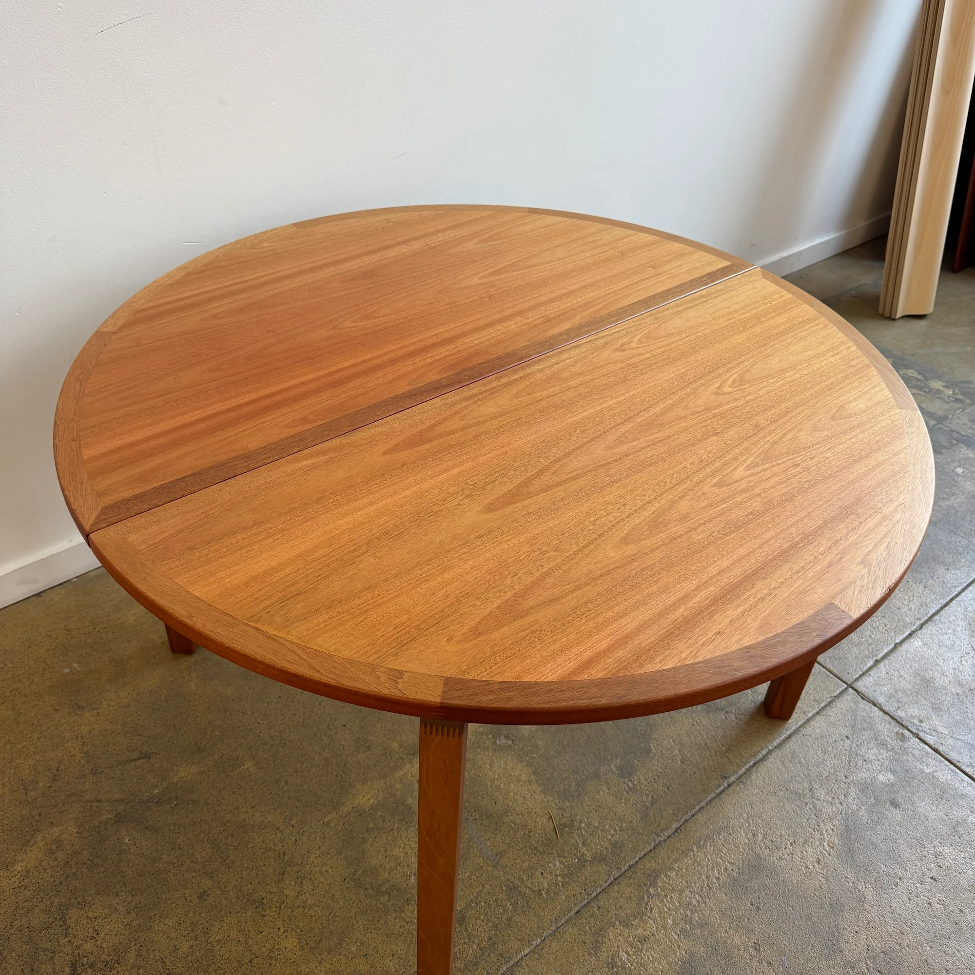 Danish Modern Teak Round Dining Table (1989) - Image 4