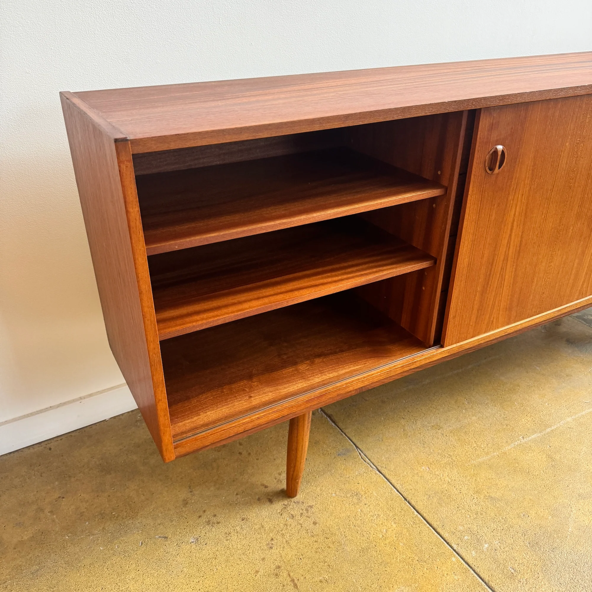 Danish Modern Teak Sideboard with 4 Drawers (Refinished) - Image 8