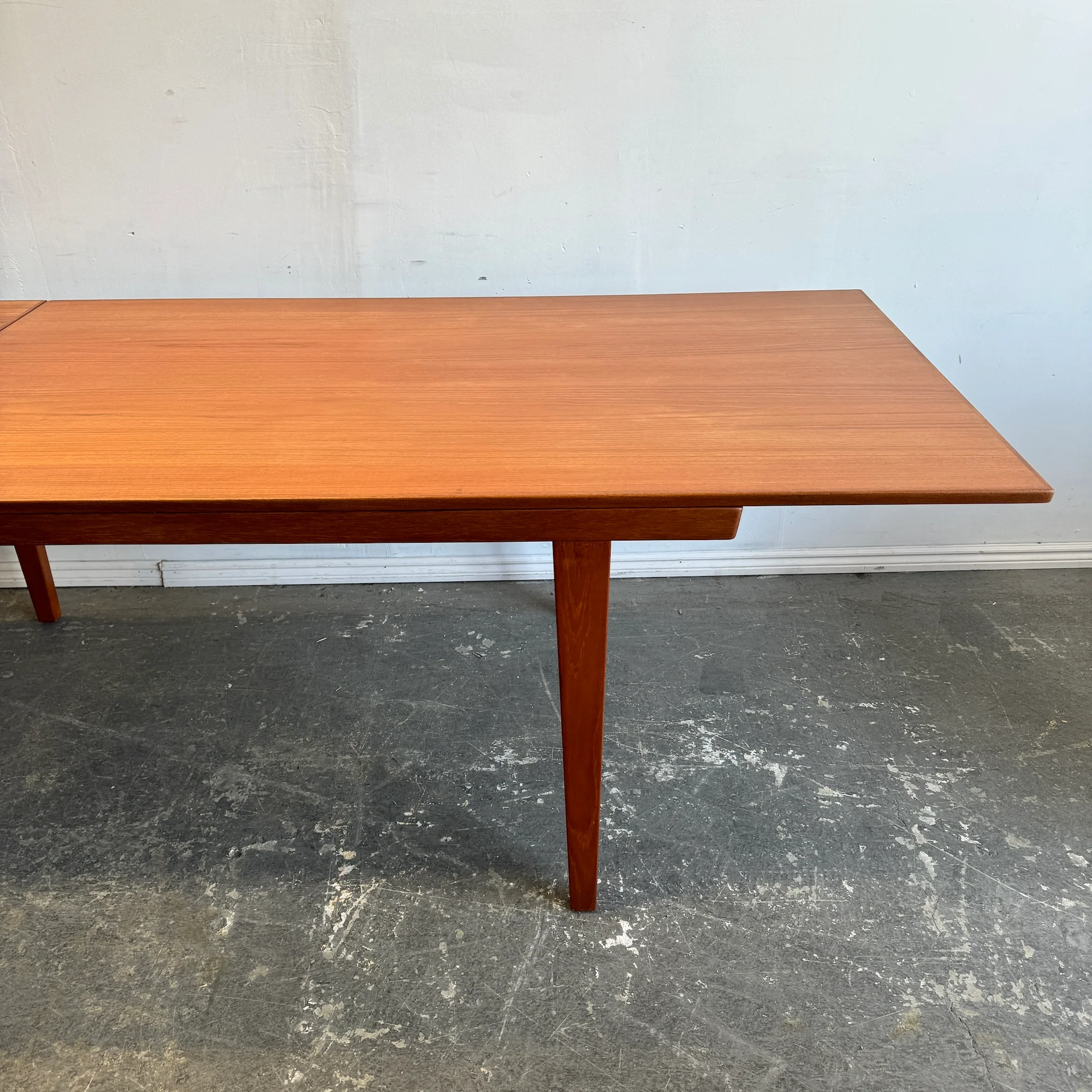 Danish Modern Teak Single extension dining table - Image 6