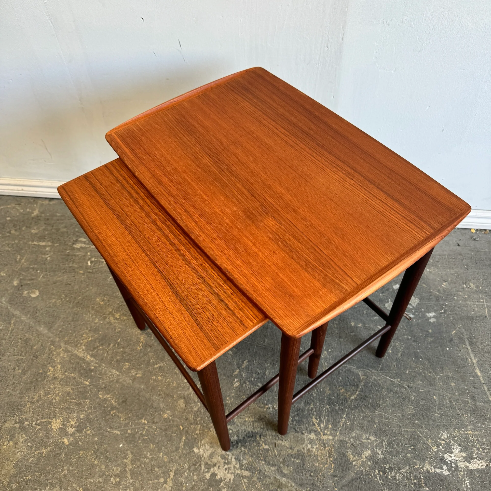 Danish Modern teak Two piece nesting table - Image 2