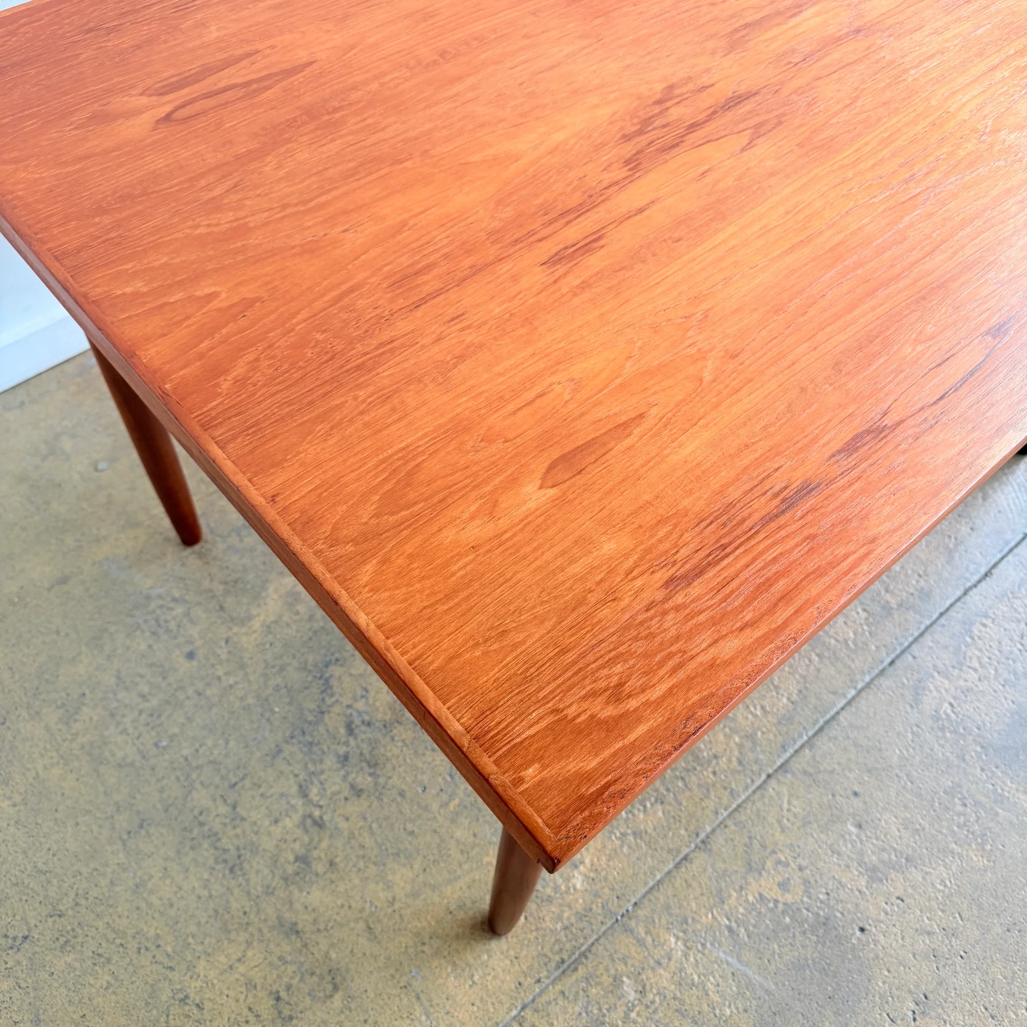 Danish Modern Teakwood Angular Expandable Dining Table - Image 4
