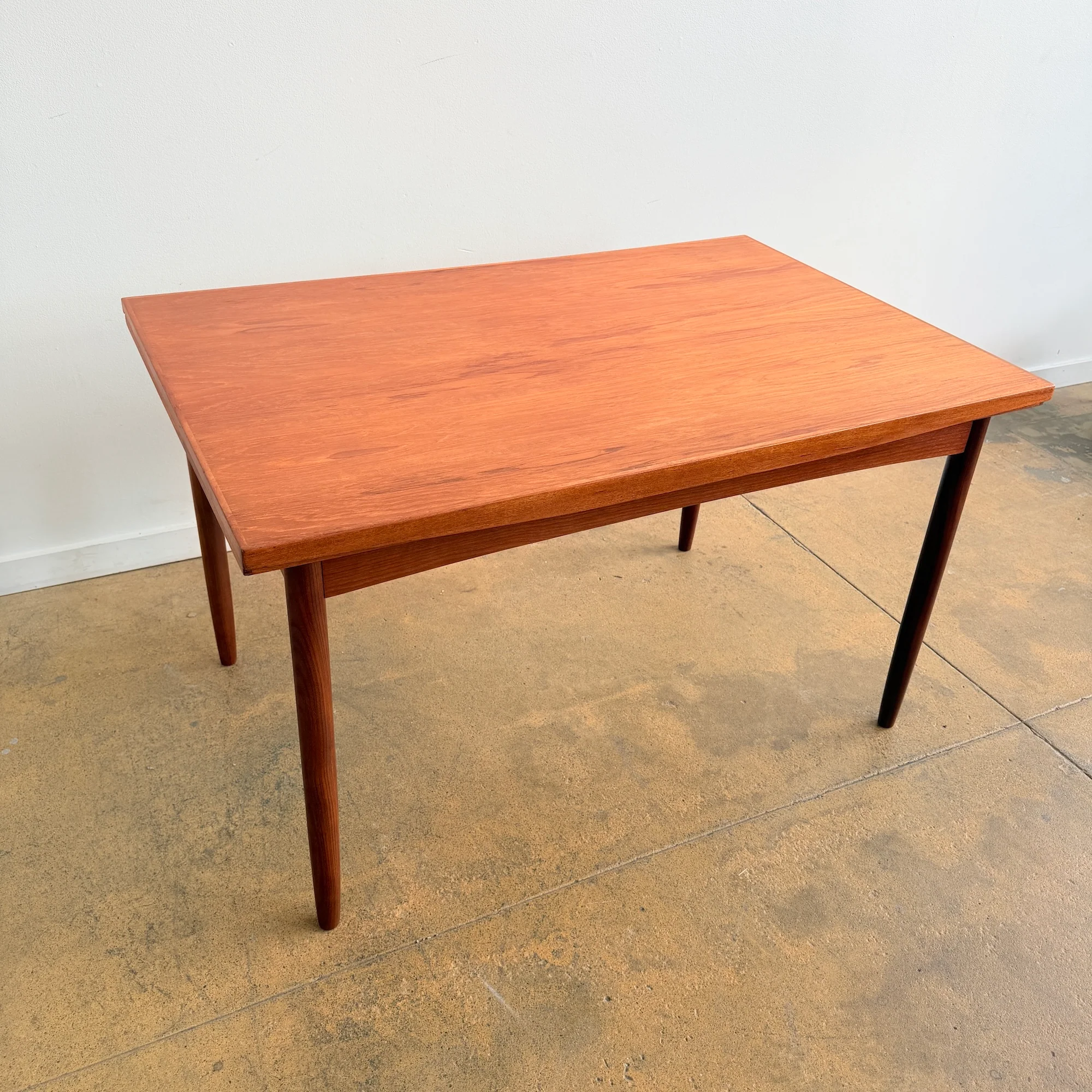 Danish Modern Teakwood Angular Expandable Dining Table - Image 6